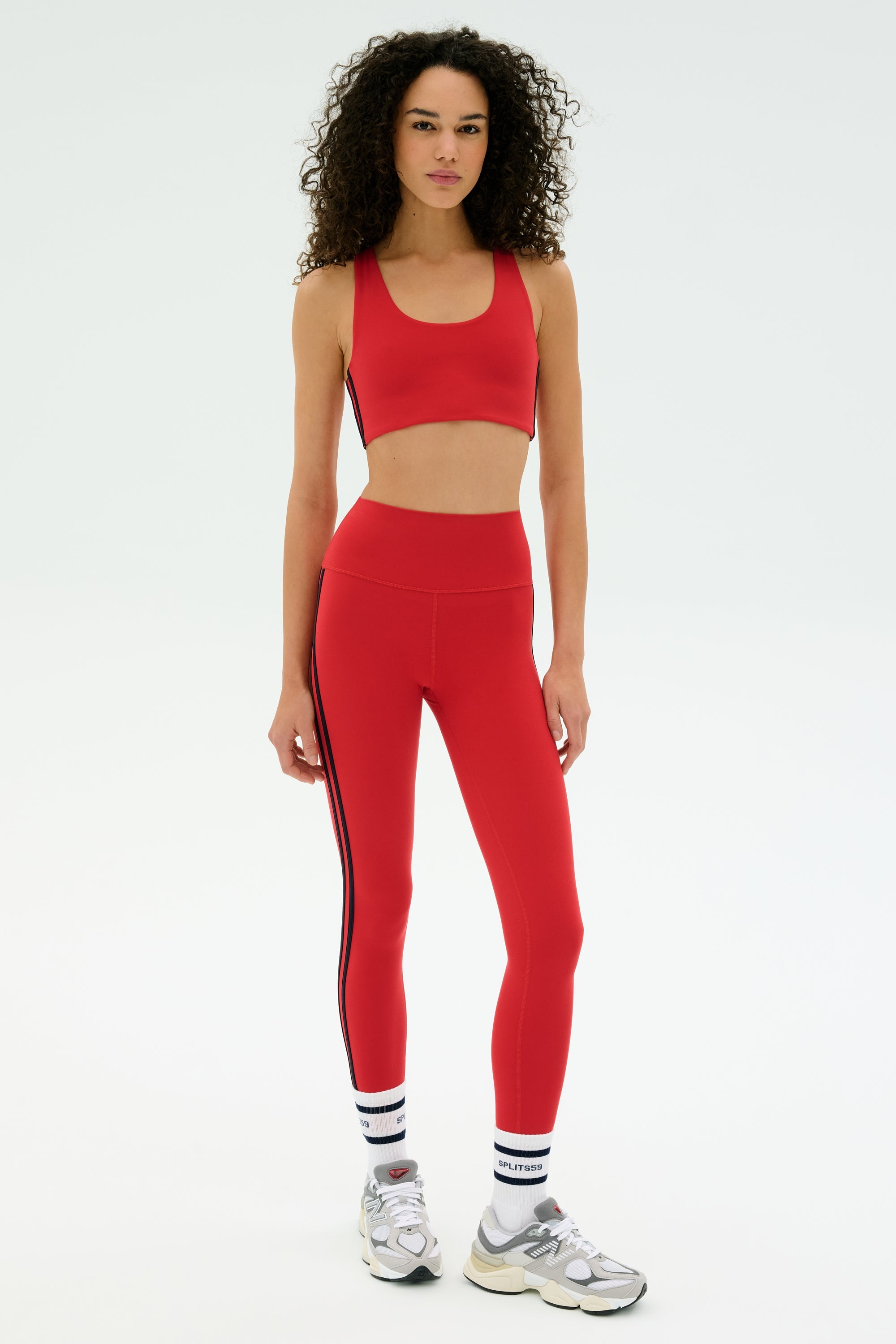 Ella High Waist Airweight 7/8 - Pirate Red/Indigo