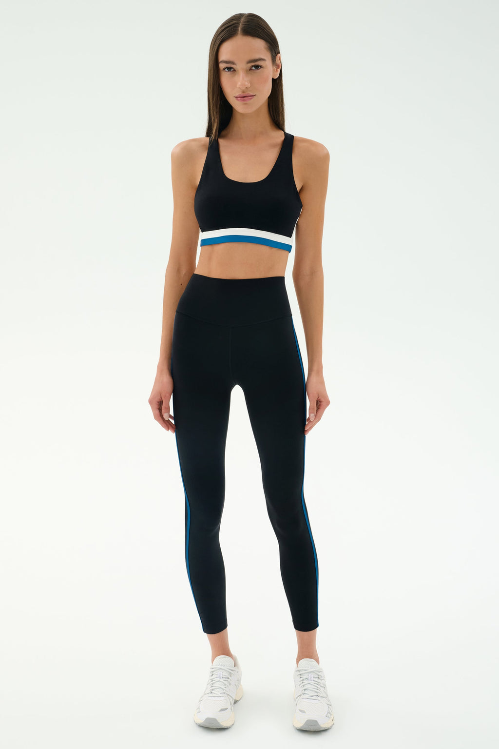 Ella High Waist Airweight 7/8 - Black/Stone Blue