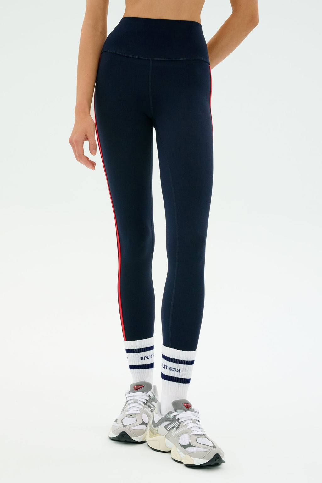Ella High Waist Airweight 7/8 - Indigo/Pirate Red
