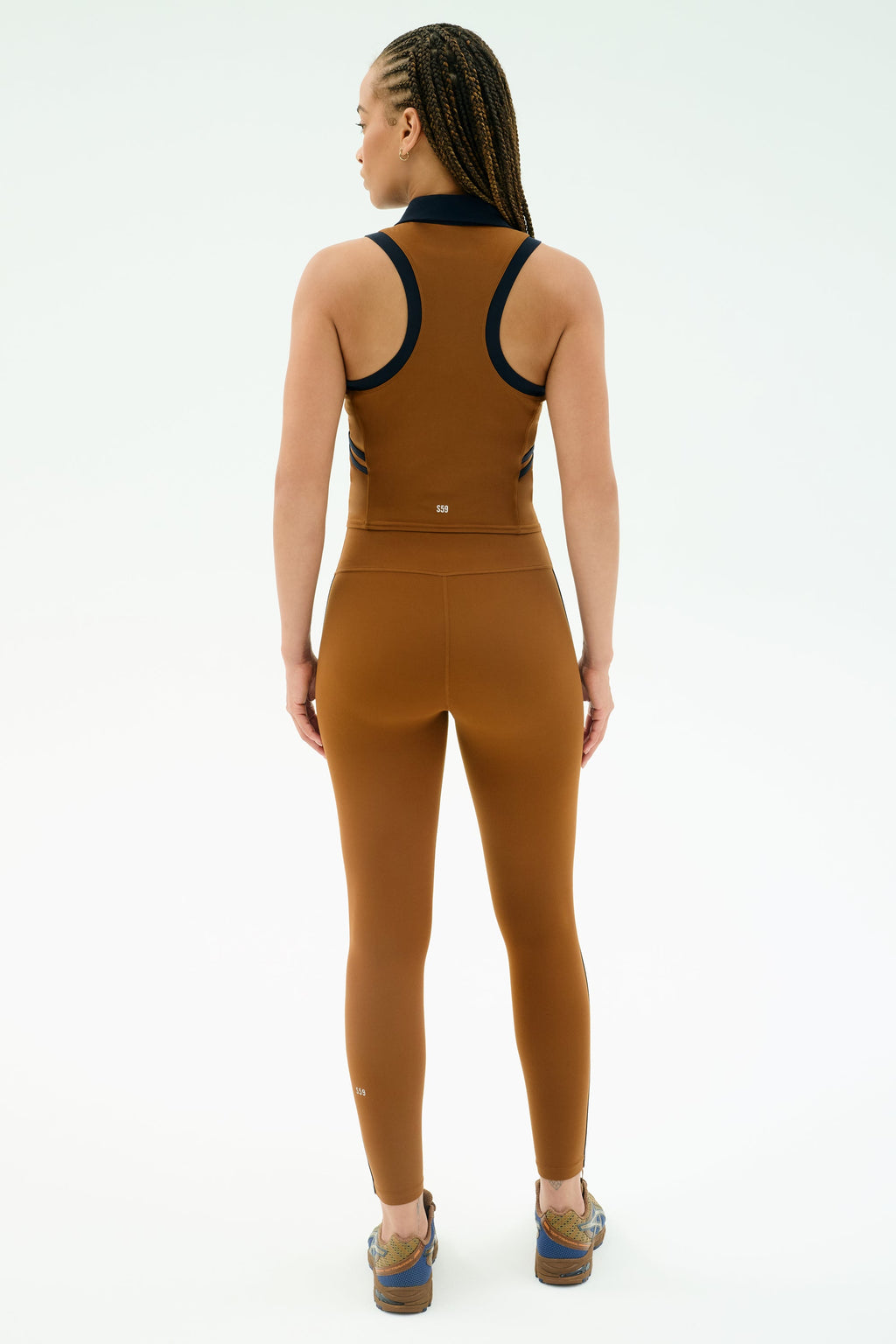 Amber Airweight High Waist 7/8 - Honey/Indigo