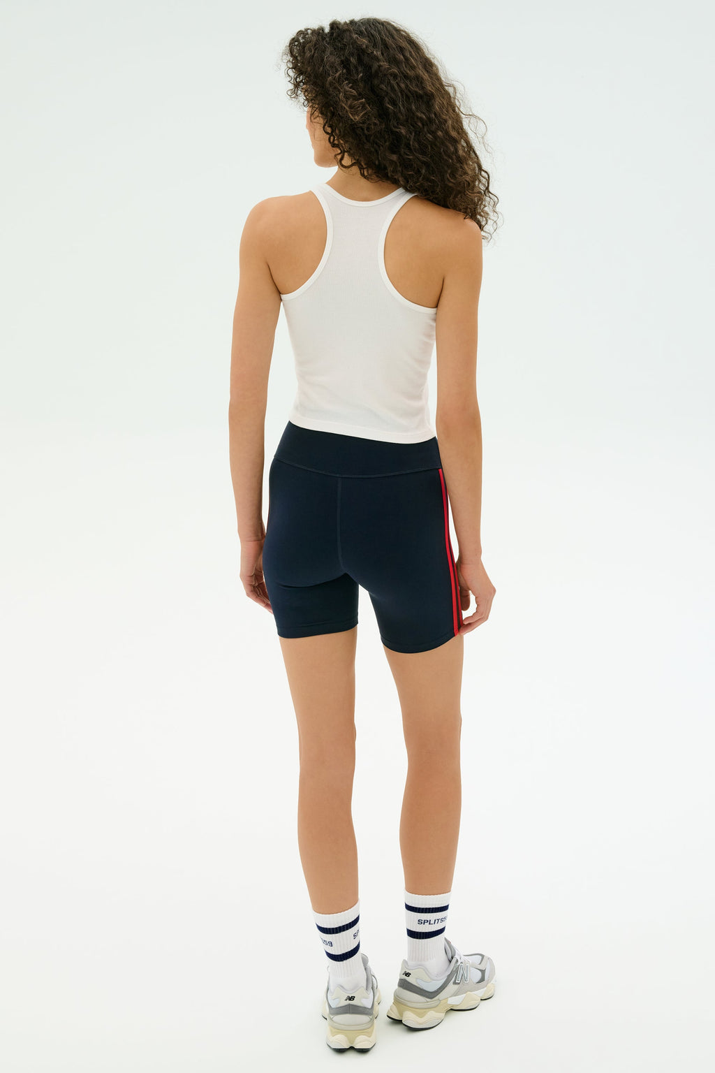 Ella High Waist Airweight Short - Indigo/Pirate Red