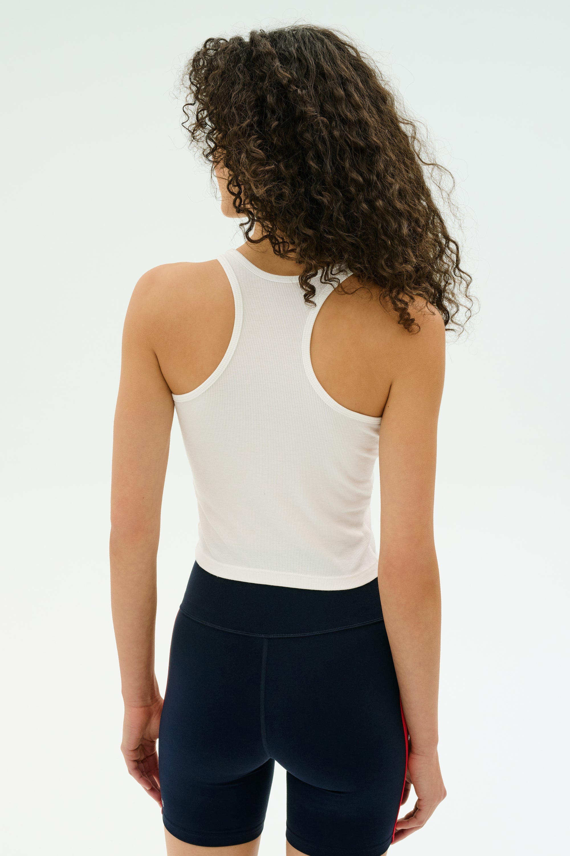 Ashby Rib Crop - White