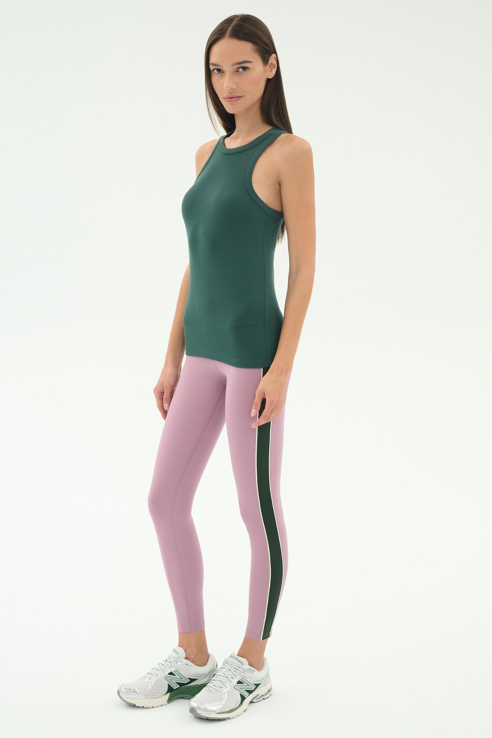 Kiki Rib Tank Full Length - Military