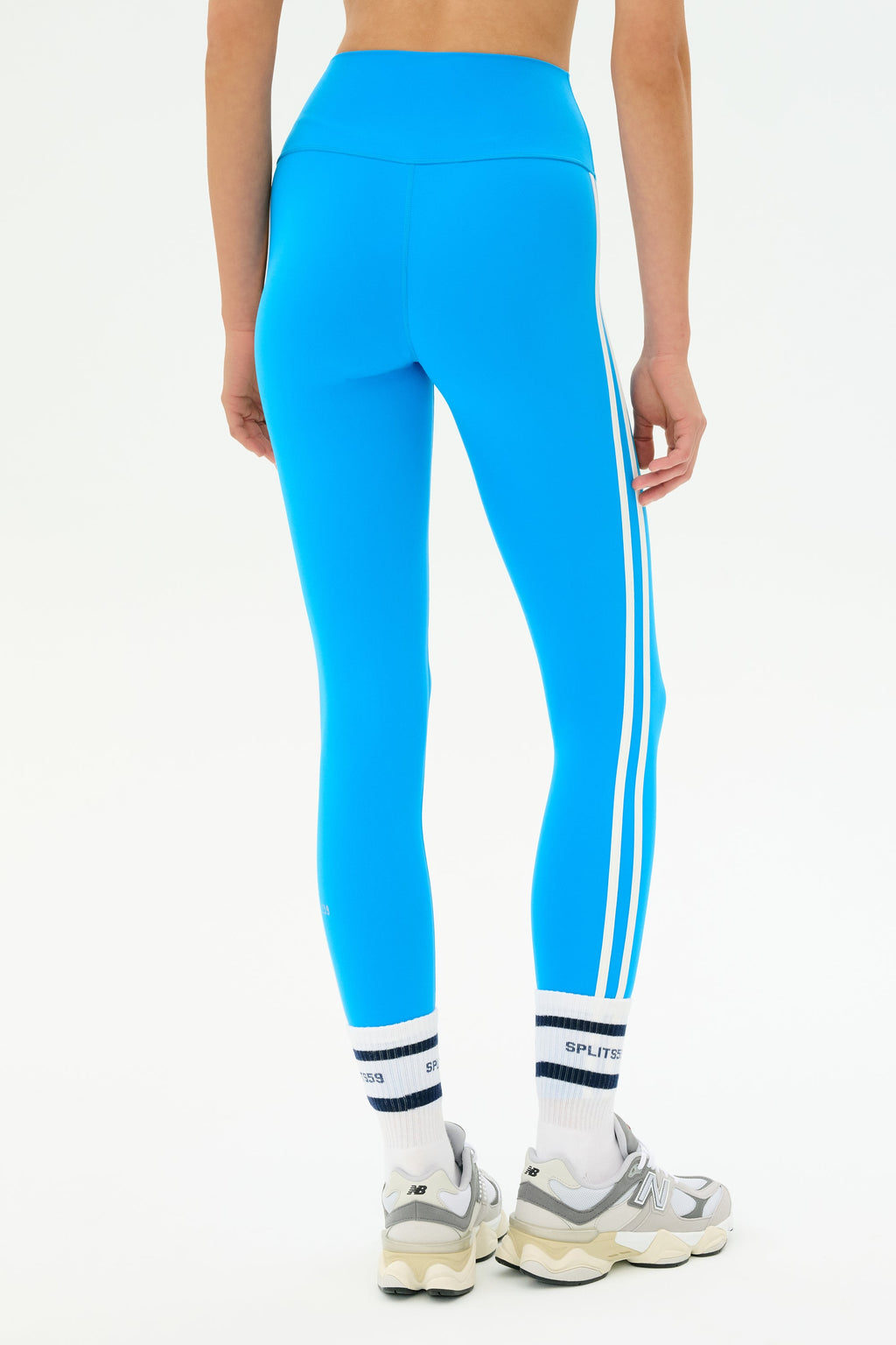 Ella High Waist Airweight 7/8 - Riviera/White