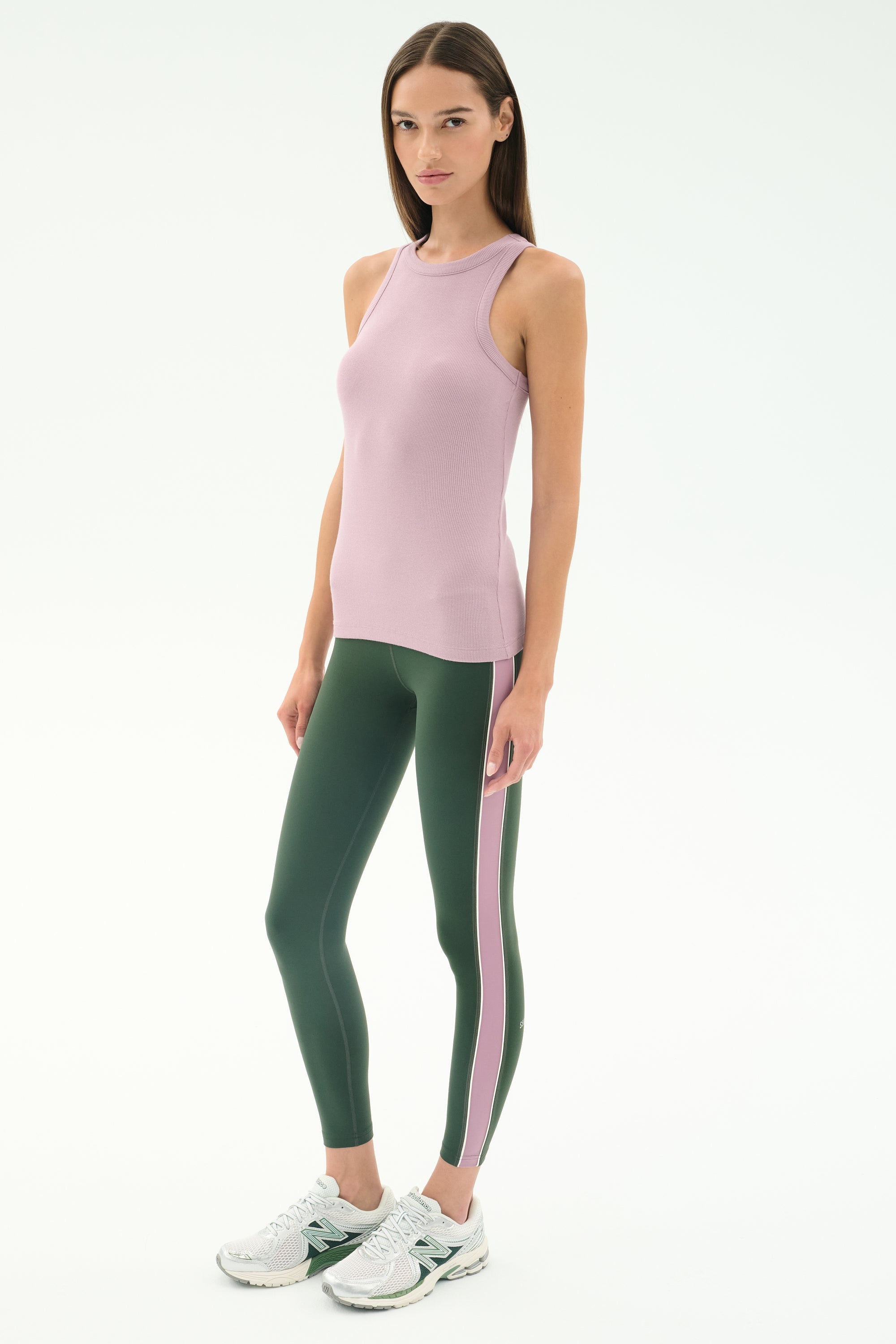 Kiki Rib Tank Full Length - Blush