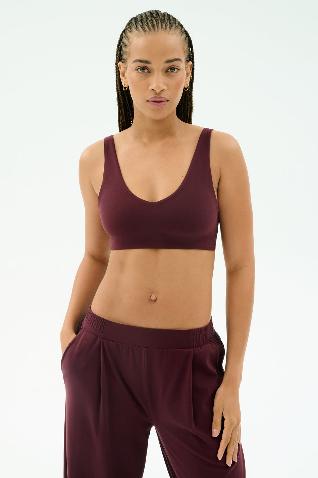 Airweight Scoop Back Bra - Dark Cherry