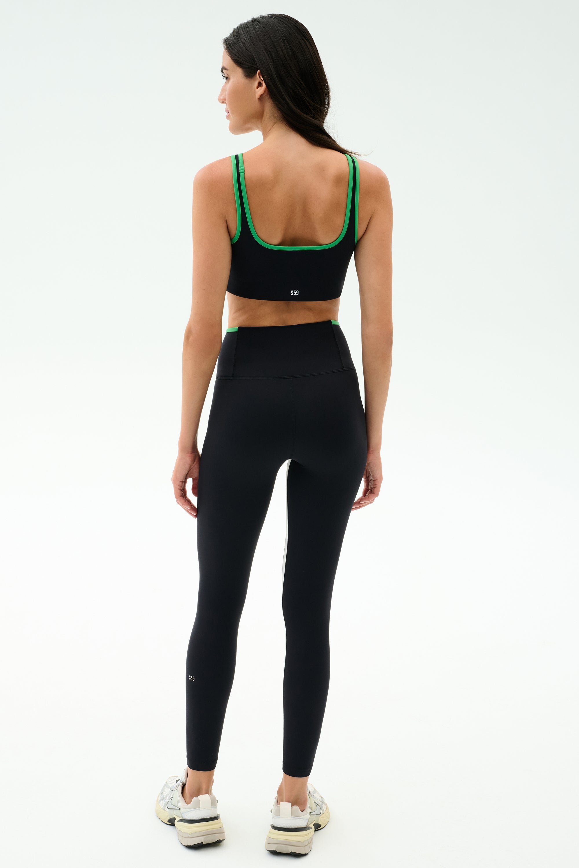 Cait Rigor Bra - Black/Grass