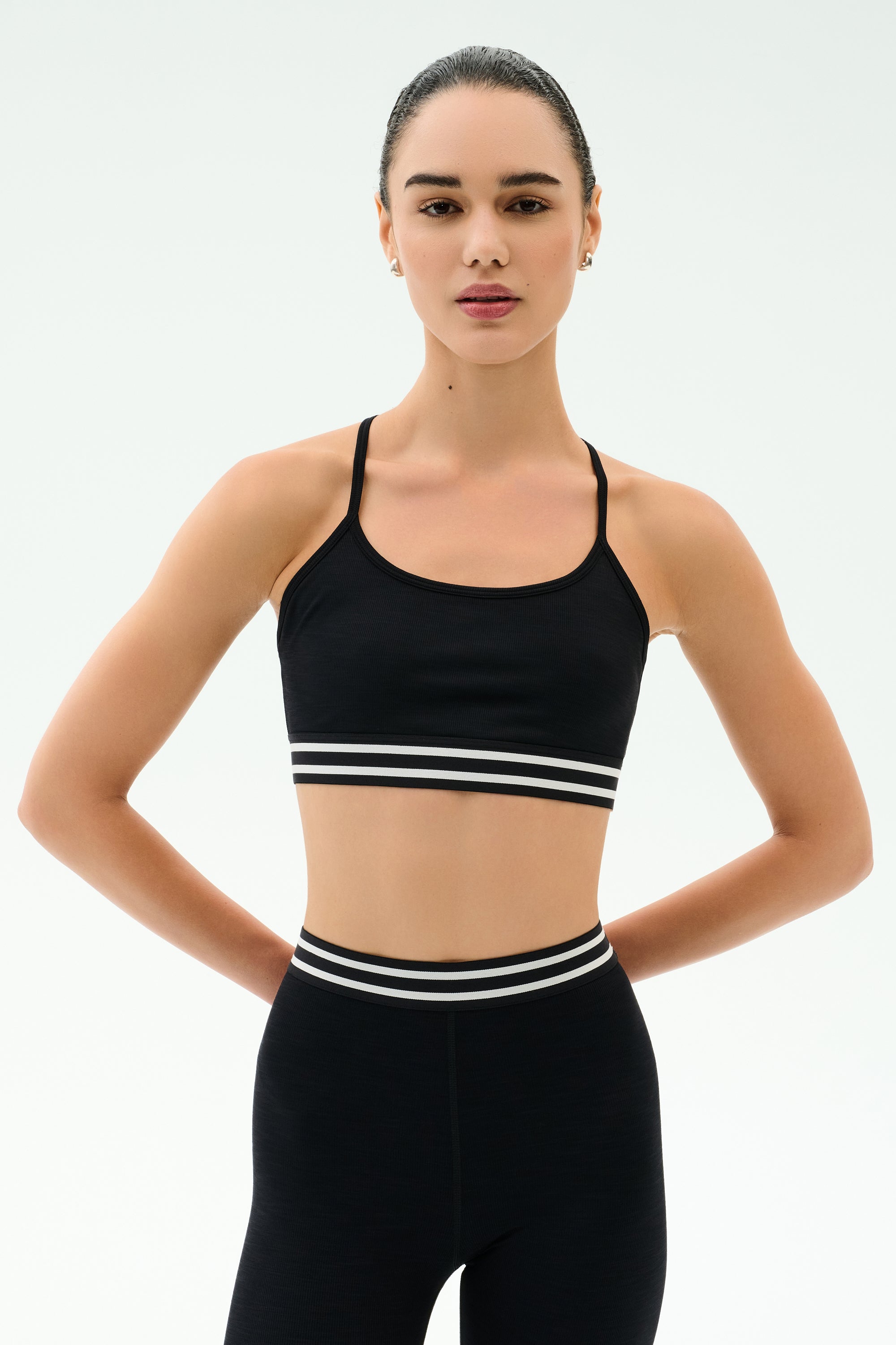 Cali Active Rib Bra - Black