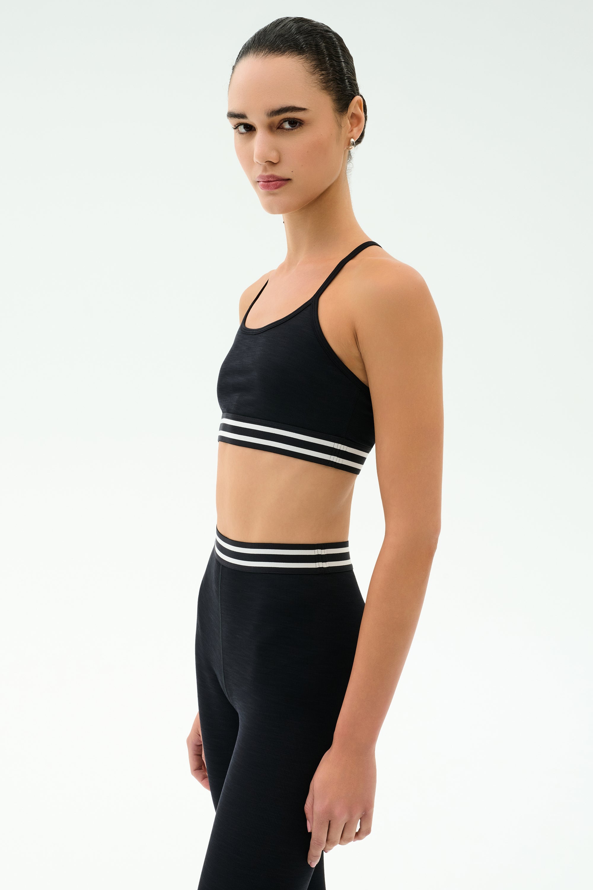 Cali Active Rib Bra - Black