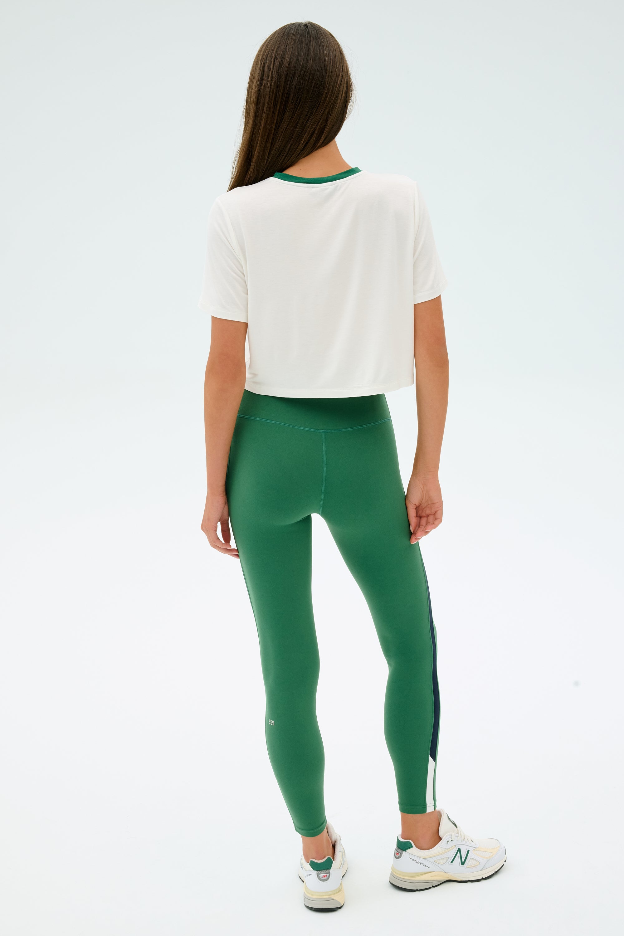 Djuna Crop Ringer - White/Arugula