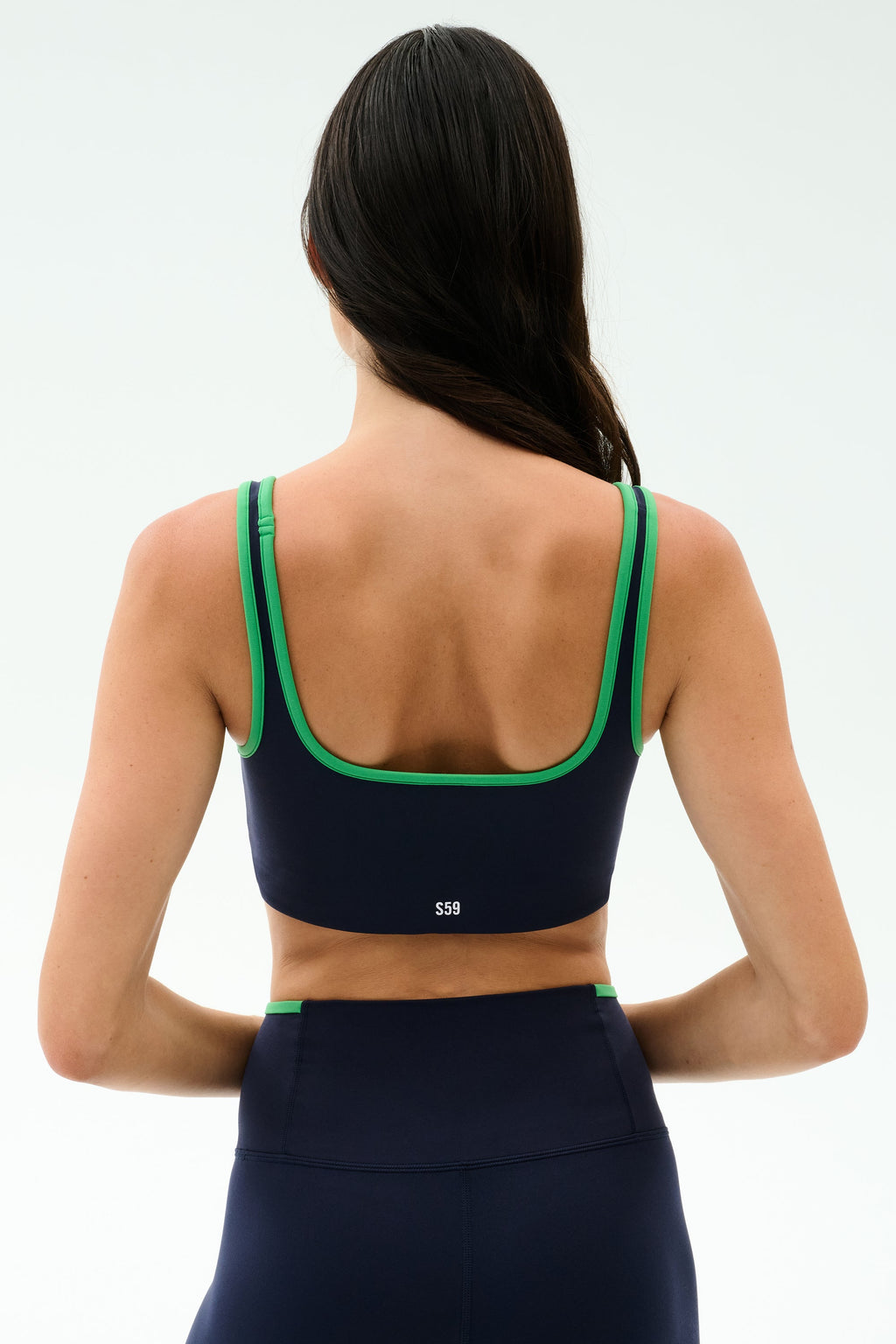 Cait Rigor Bra - Indigo/Grass