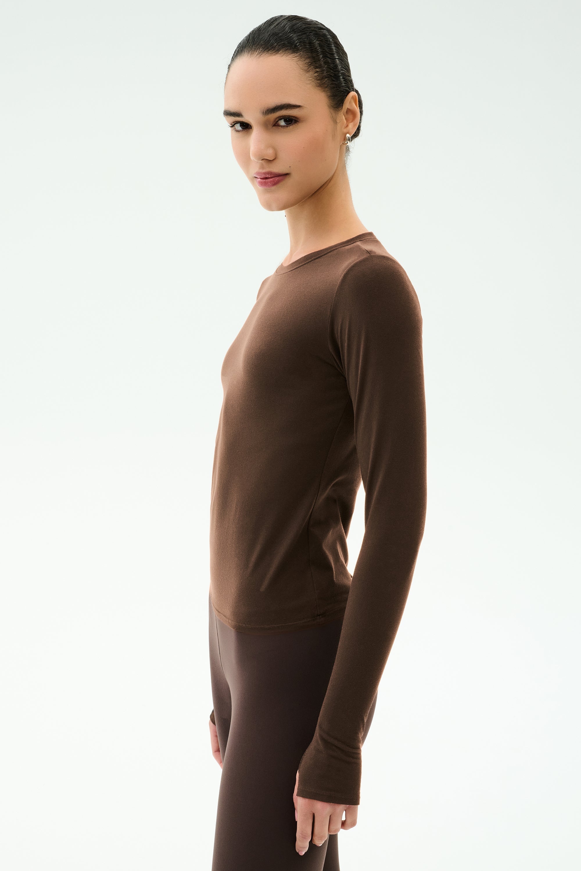 Airweight Lite Long Sleeve Waist Length - Dark Chocolate