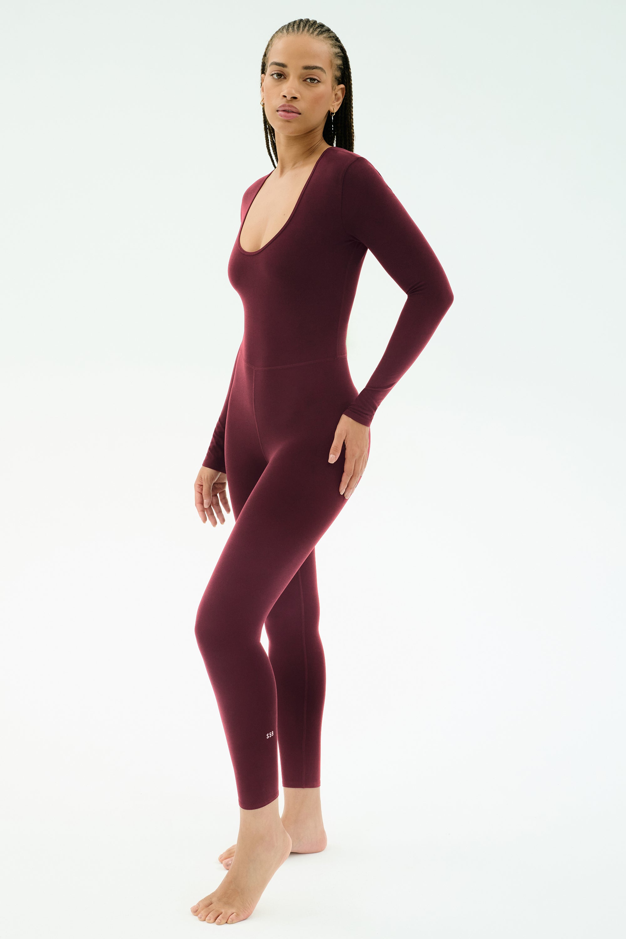 Chloe Airweight Jumpsuit - Dark Cherry