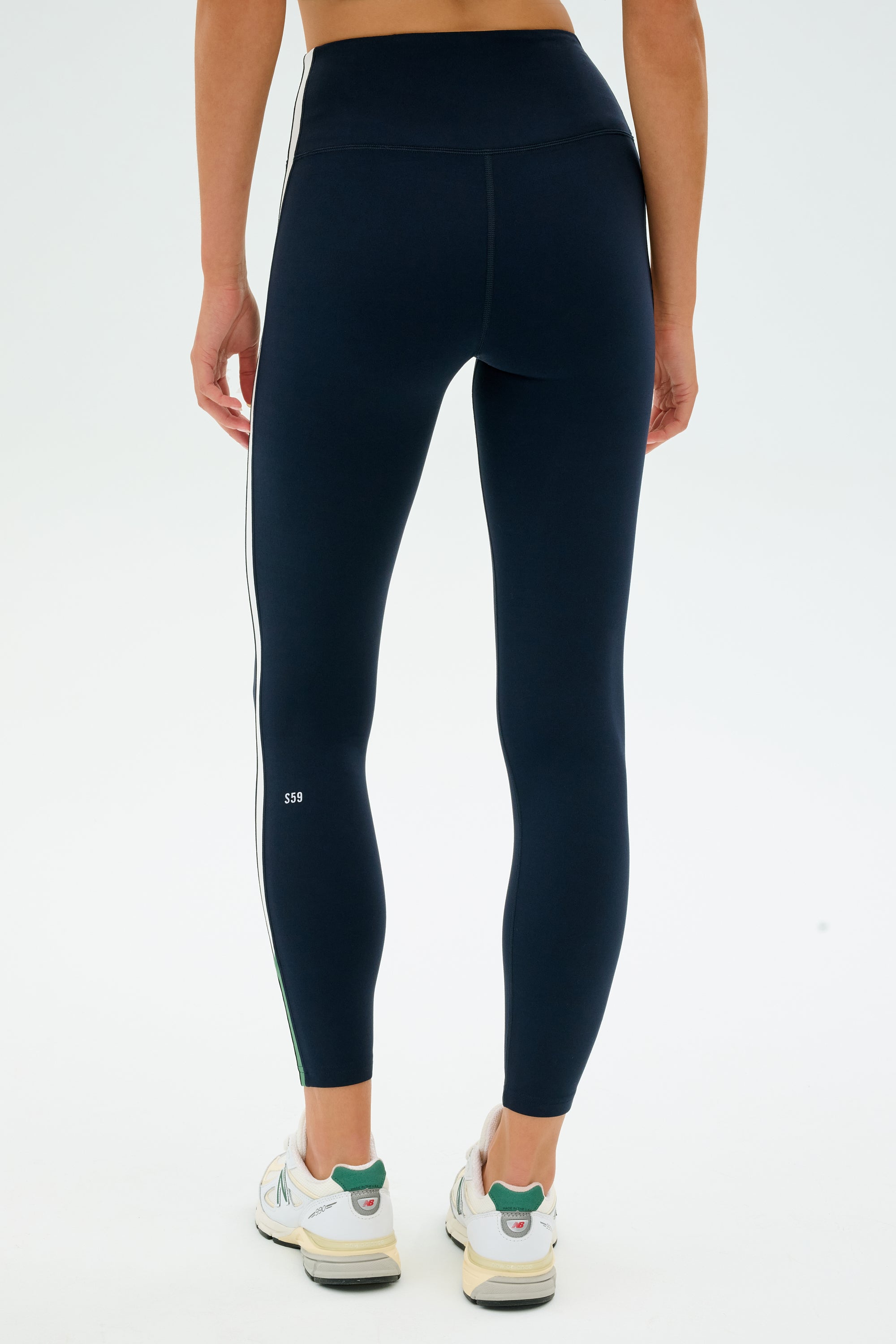 Layla Airweight High Waist 7/8 - Indigo/White