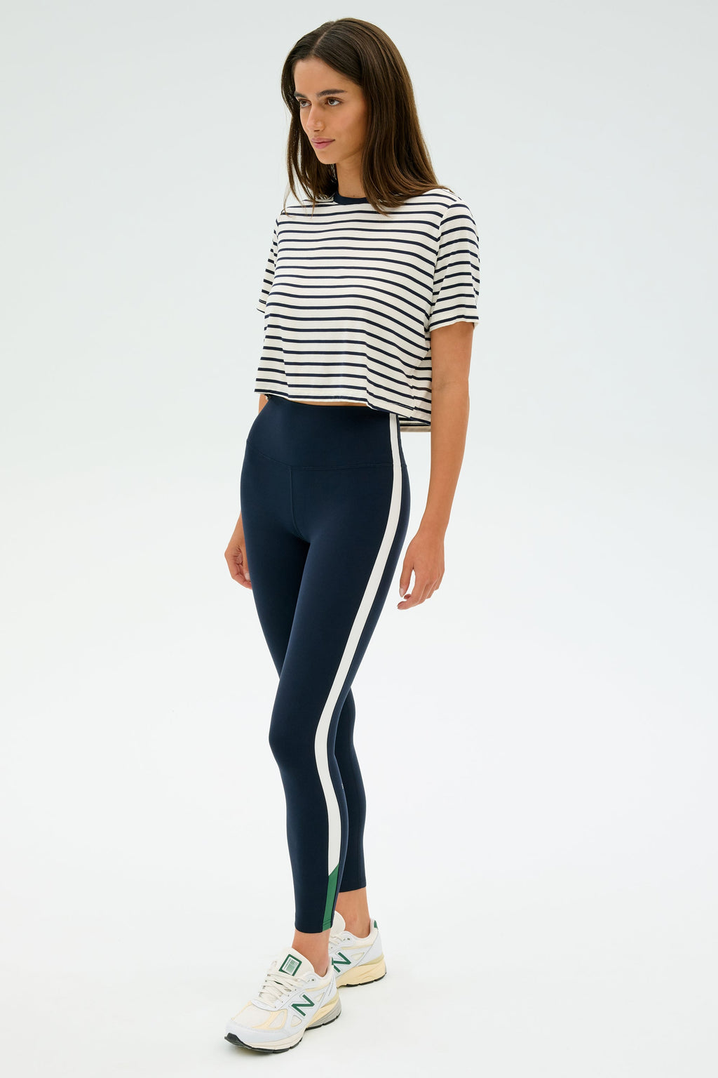 Djuna Crop Ringer - Indigo Stripe