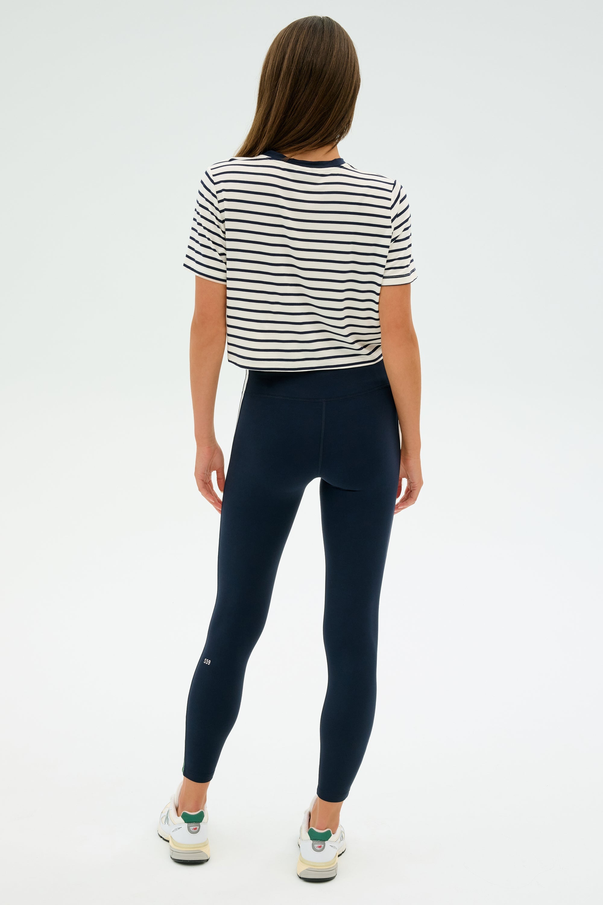 Djuna Crop Ringer - Indigo Stripe