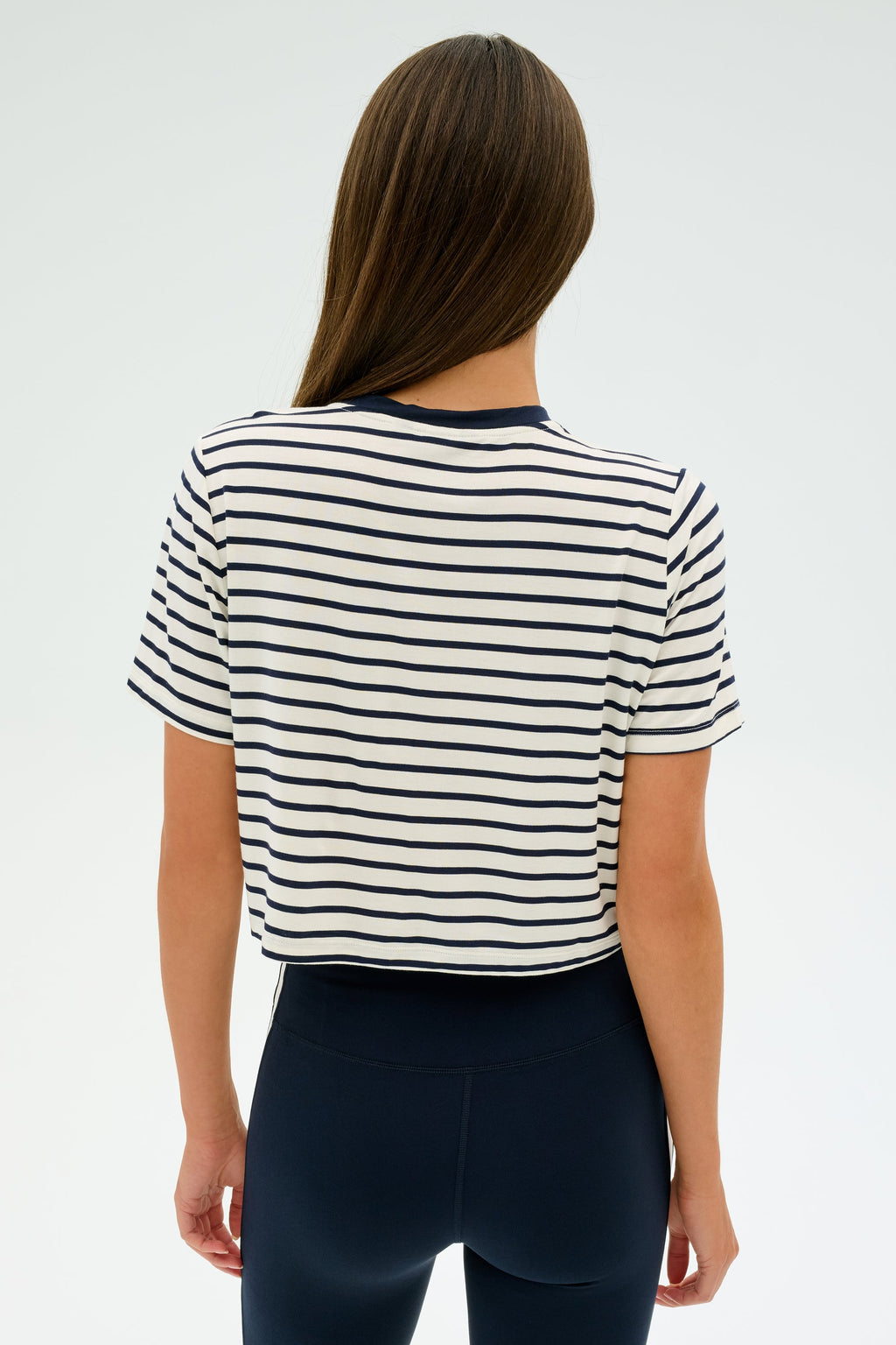 Djuna Crop Ringer - Indigo Stripe