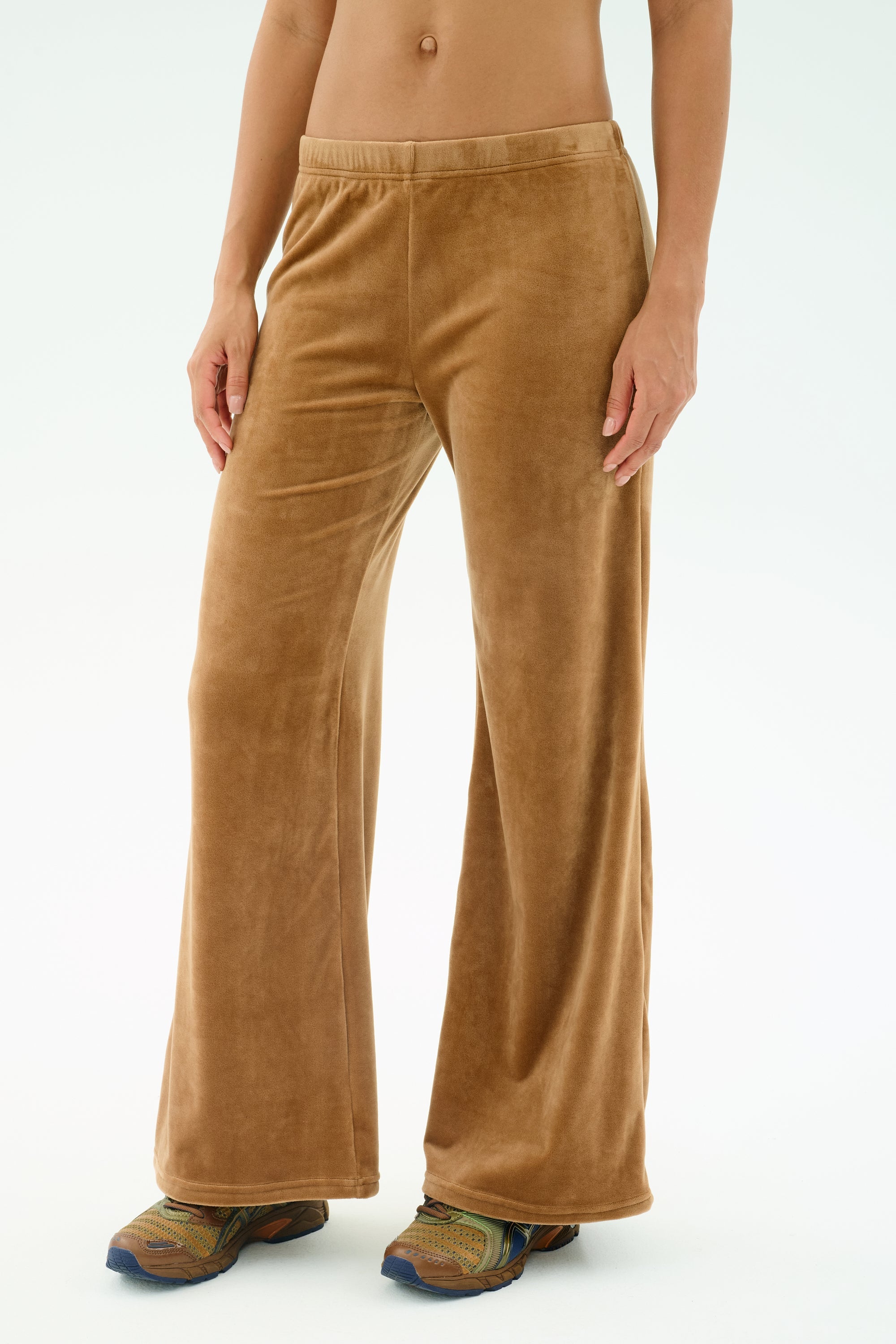Joy Velour Pant - Honey