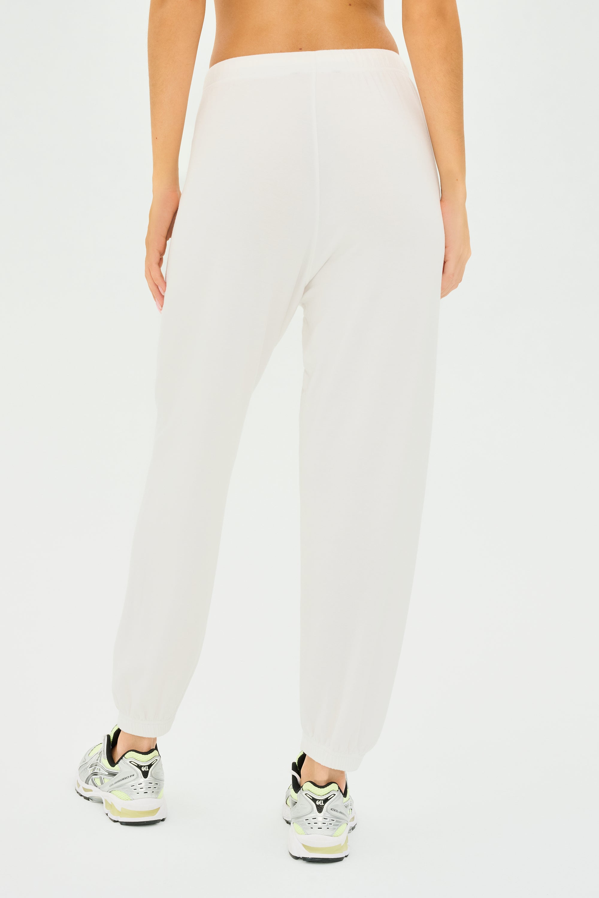 Andie Oversized Fleece Sweatpant - White