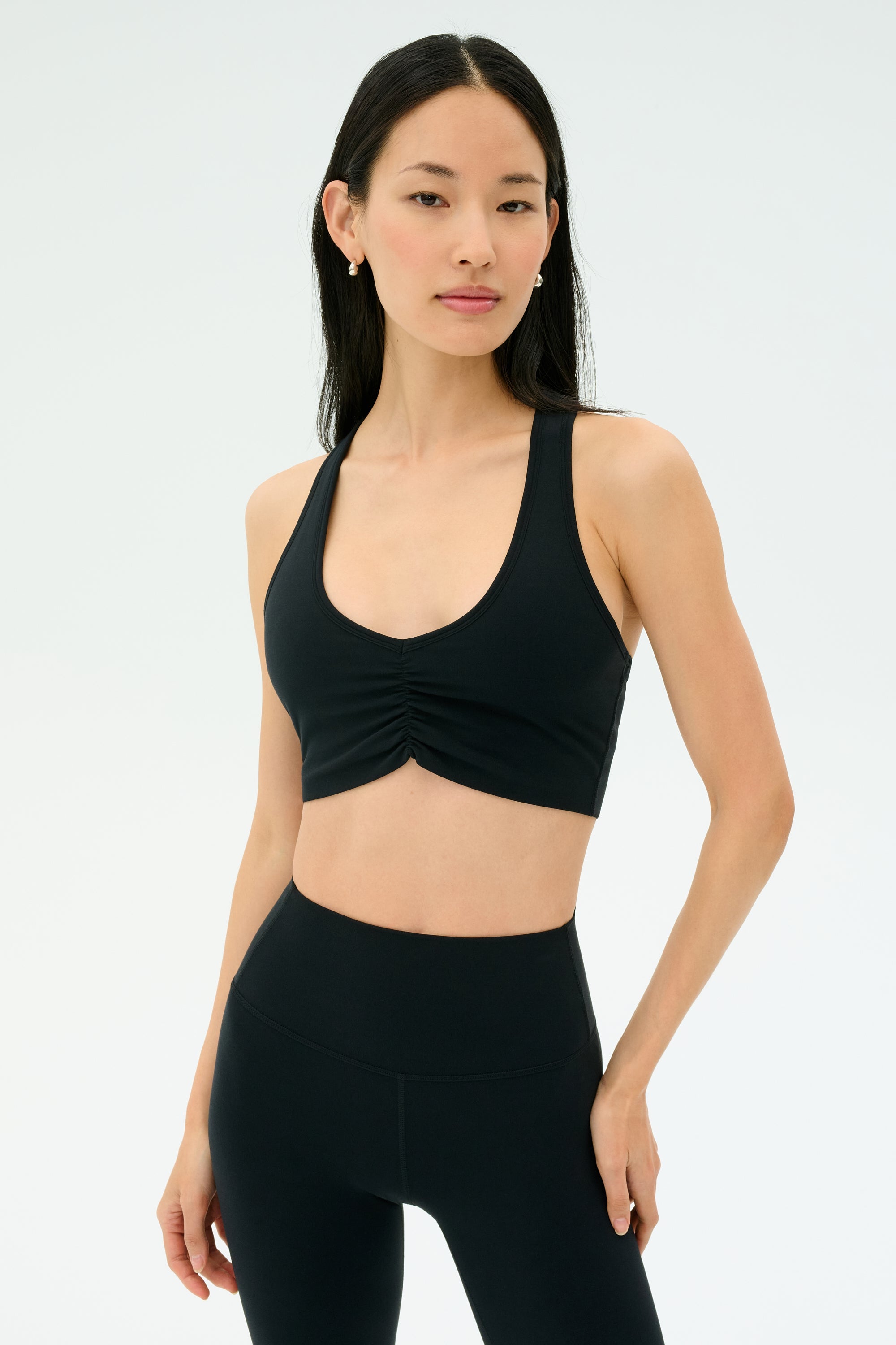 Airweight Bra with Ruching - Black