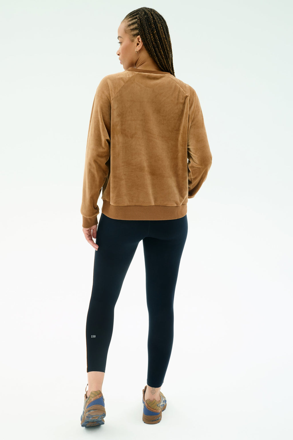 Joy Velour Crewneck - Honey