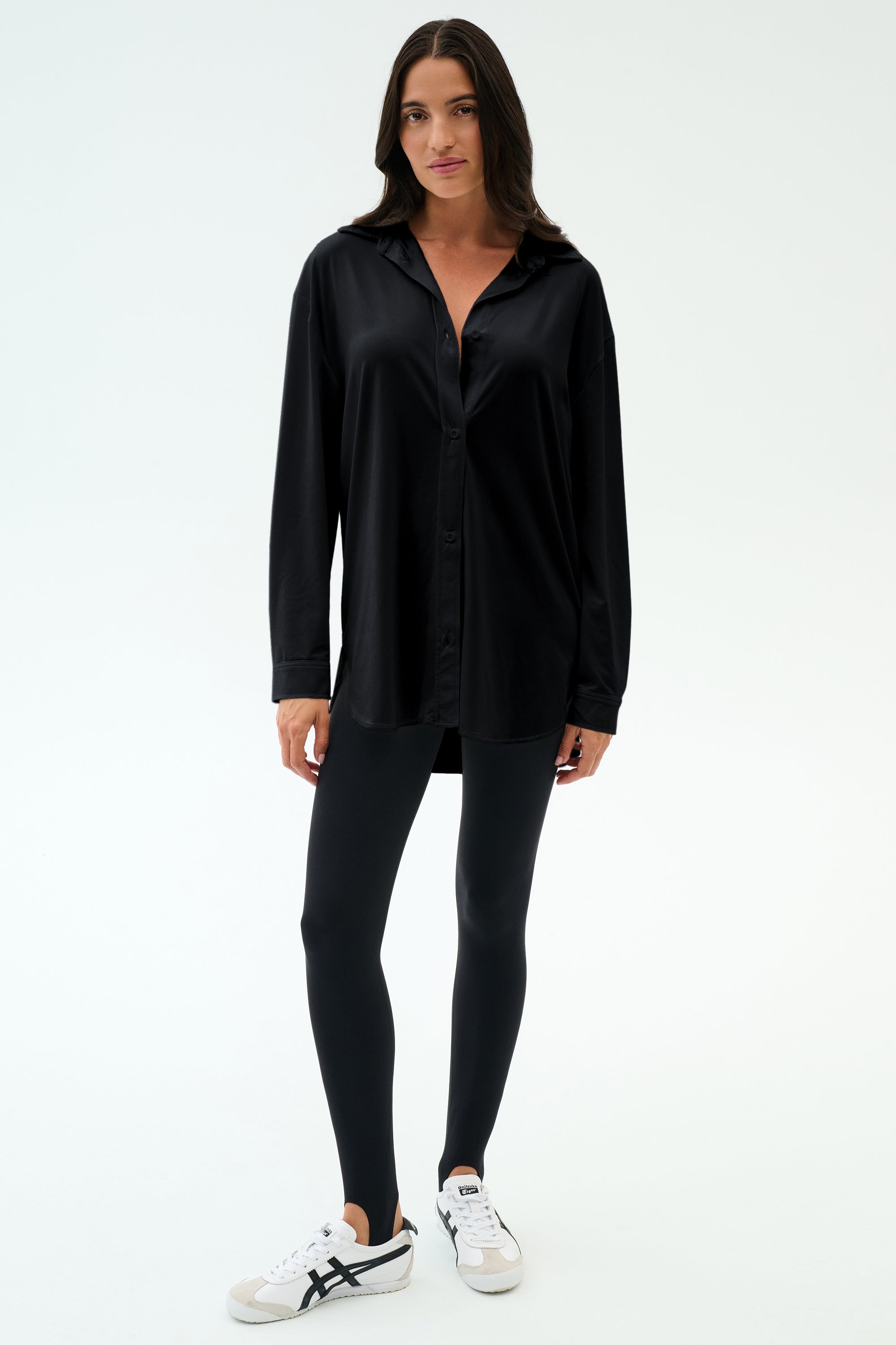 Kate Airweight Lite Button Down - Black