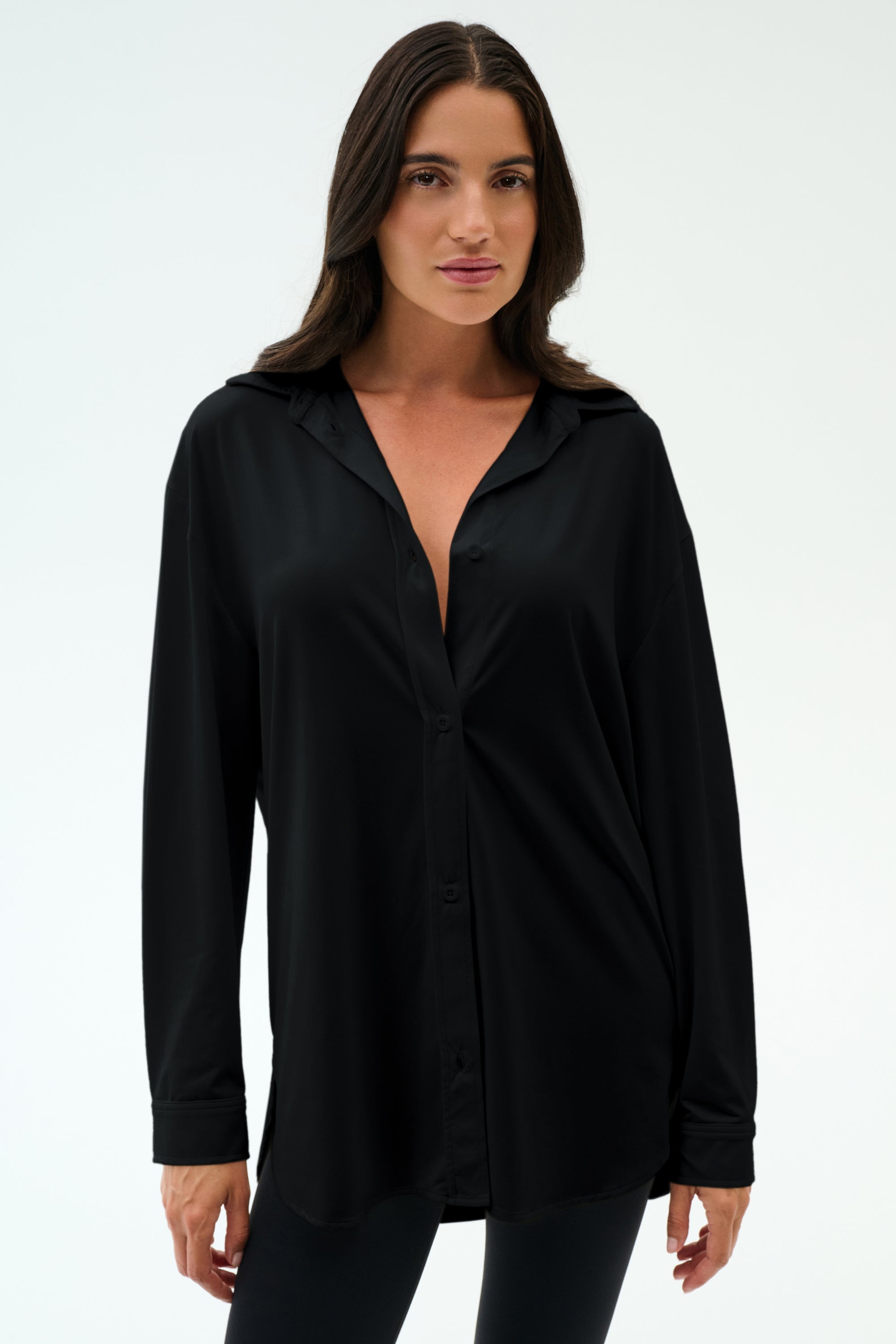 Kate Airweight Lite Button Down - Black