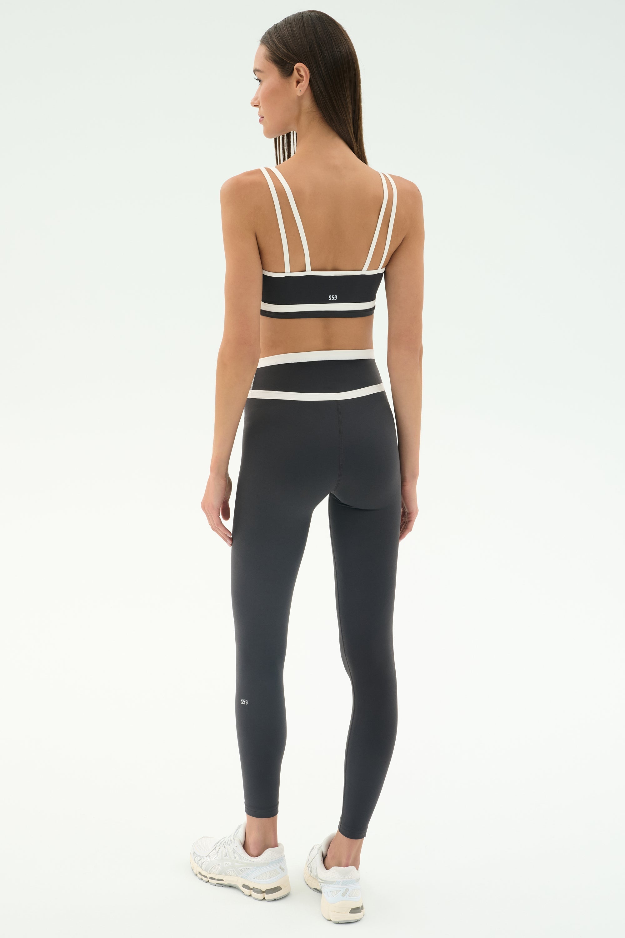 Eva Rigor Double Strap Bra - Graphite/White