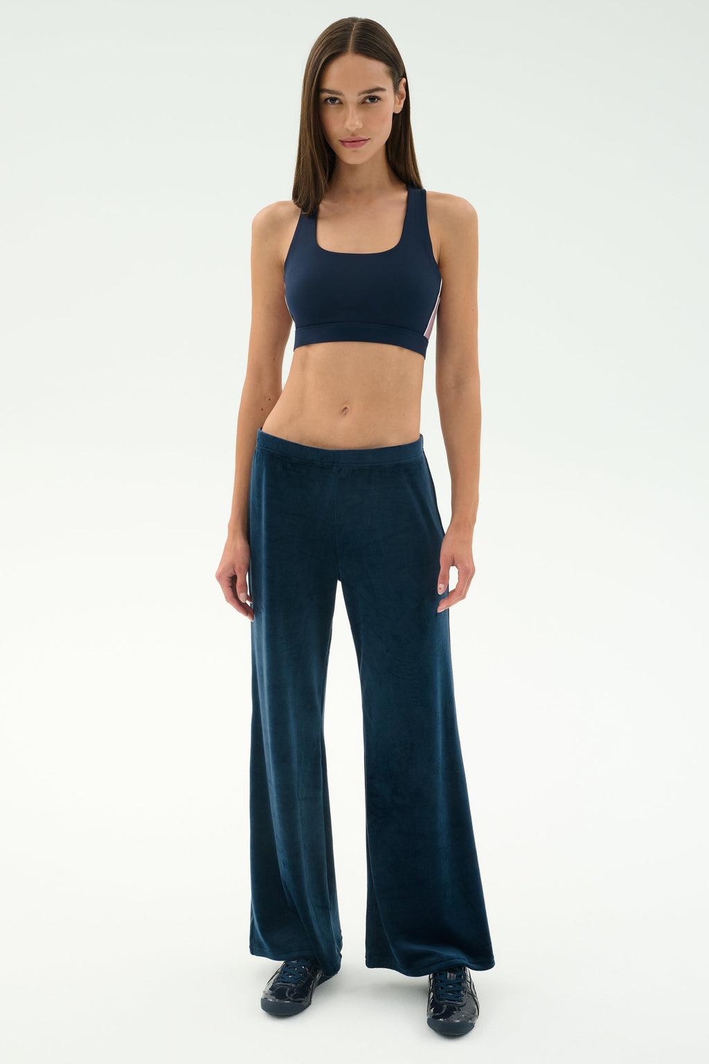 Joy Velour Pant - Indigo