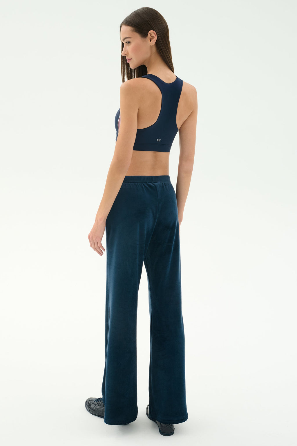 Joy Velour Pant - Indigo