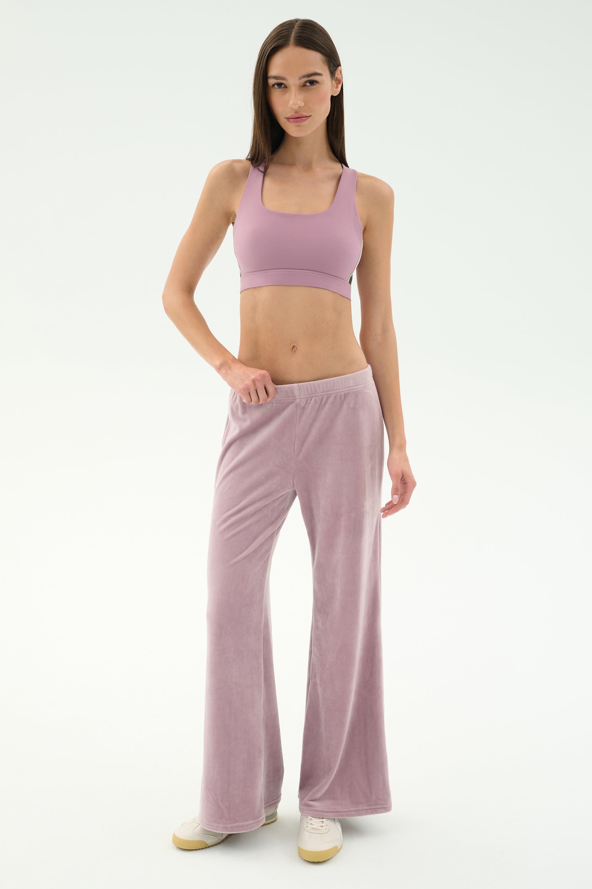 Joy Velour Pant - Blush