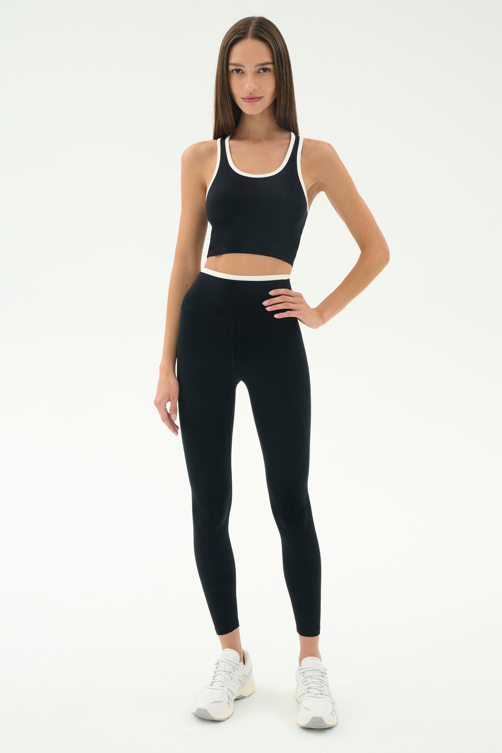 Dual High Waist Airweight 7/8 - Black/White