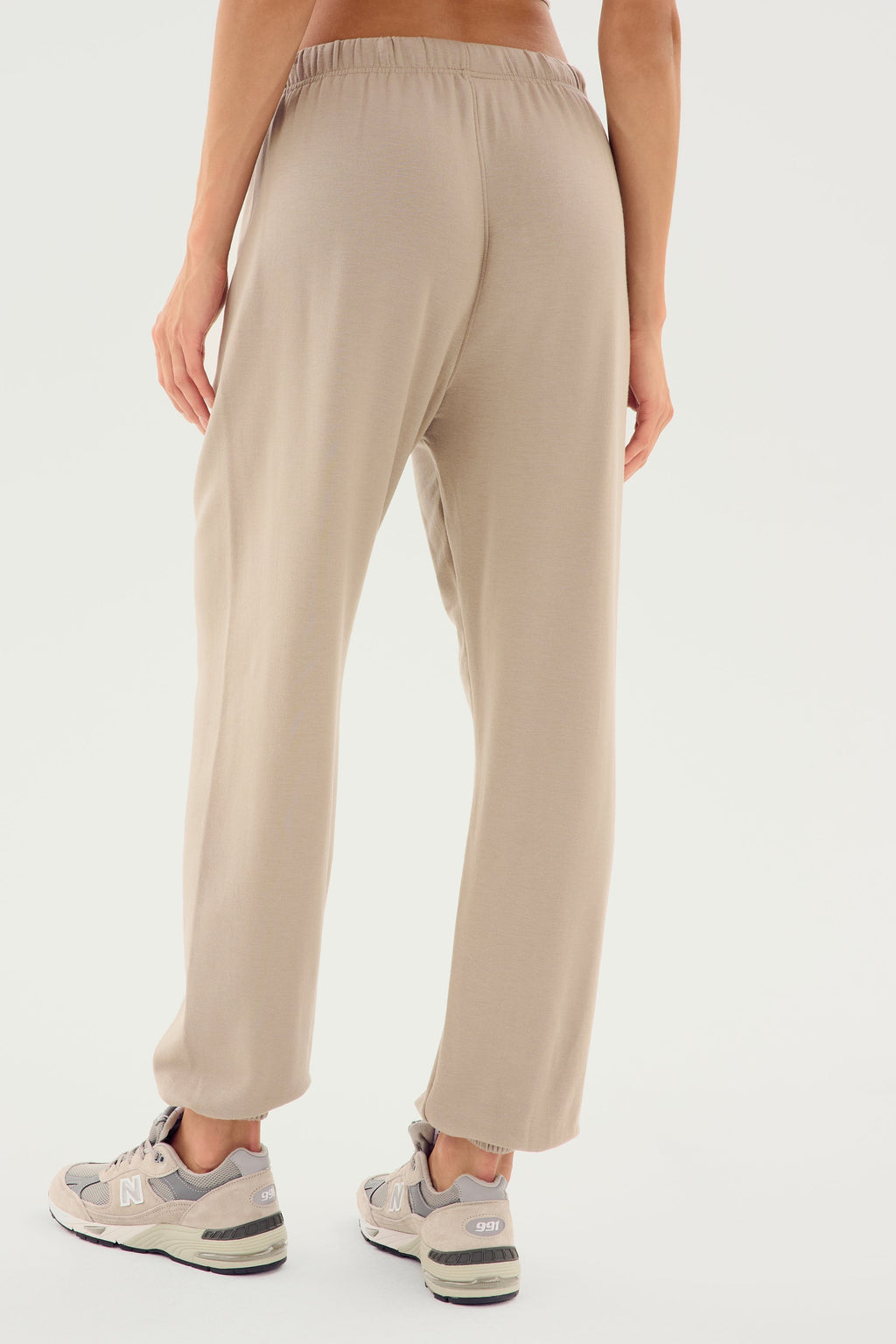 Andie Oversized Fleece Sweatpant - Latte