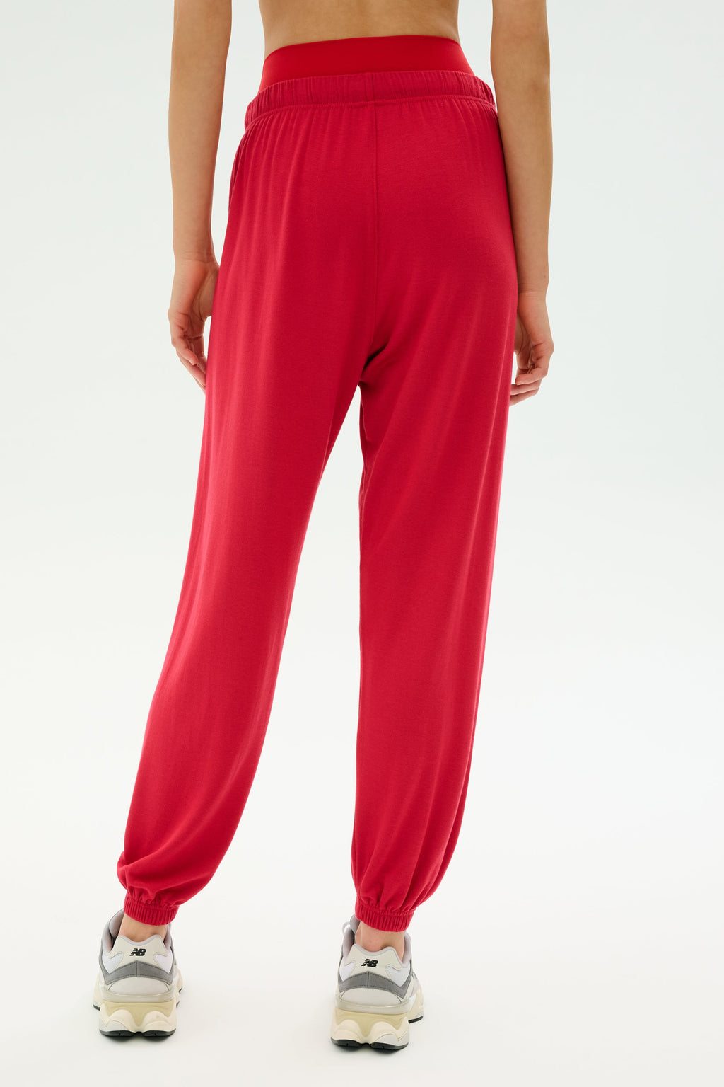Andie Oversized Fleece Sweatpant - Pirate Red