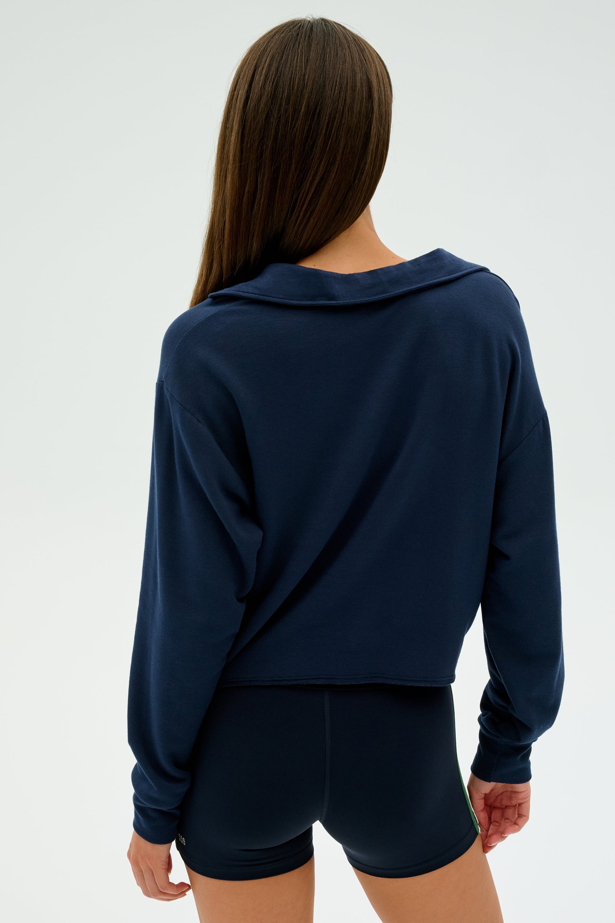 Joan Fleece Polo Sweatshirt - Indigo
