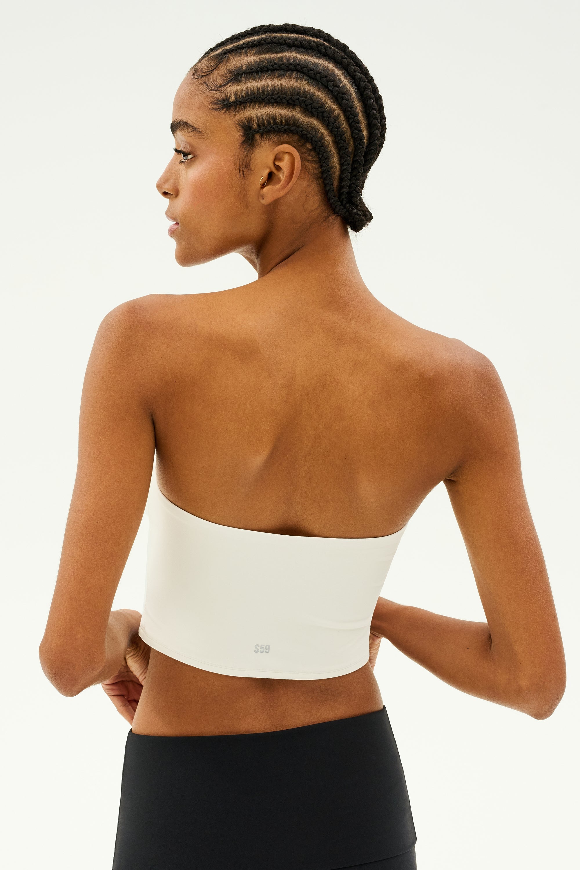 Hazel Airweight Crop Bandeau - White