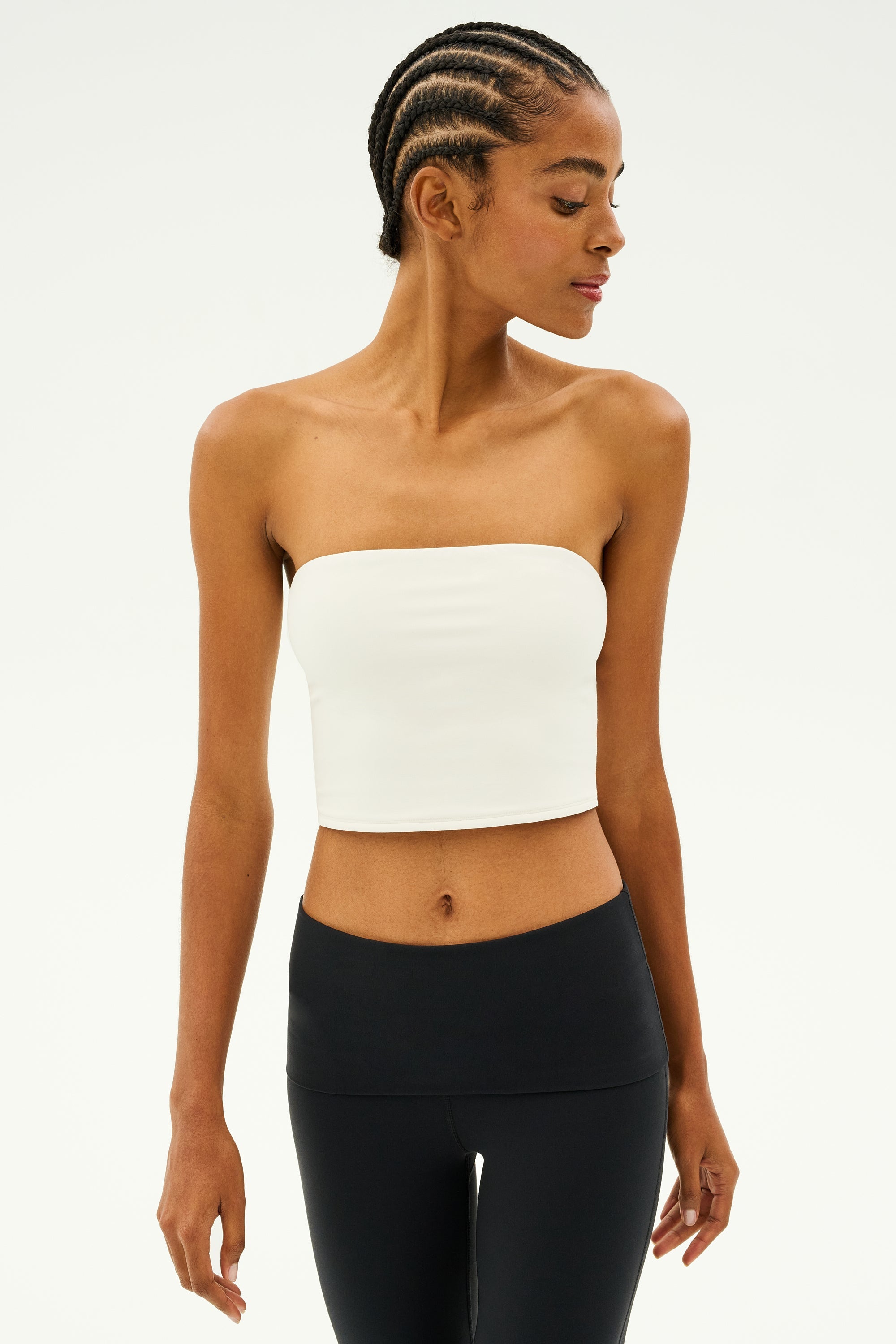 Hazel Airweight Crop Bandeau - White