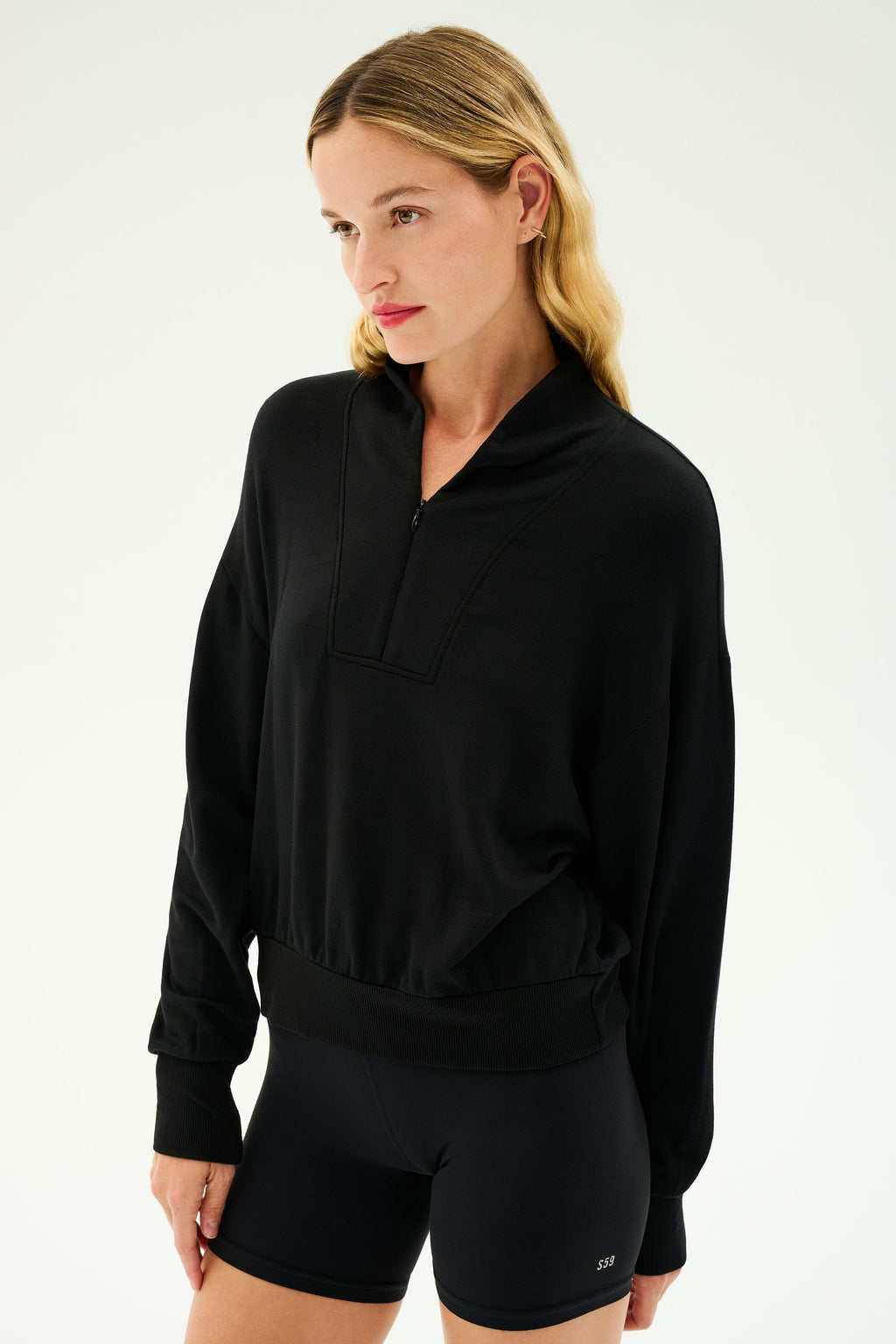 Birdie Fleece Half Zip - Black