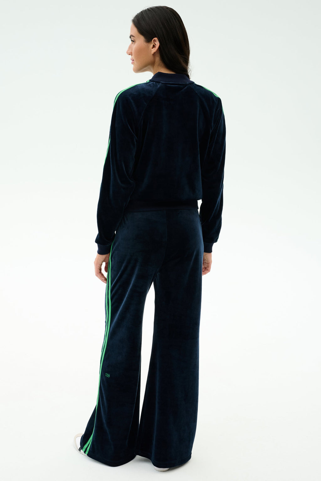 Heritage Velour Bomber - Indigo/Grass