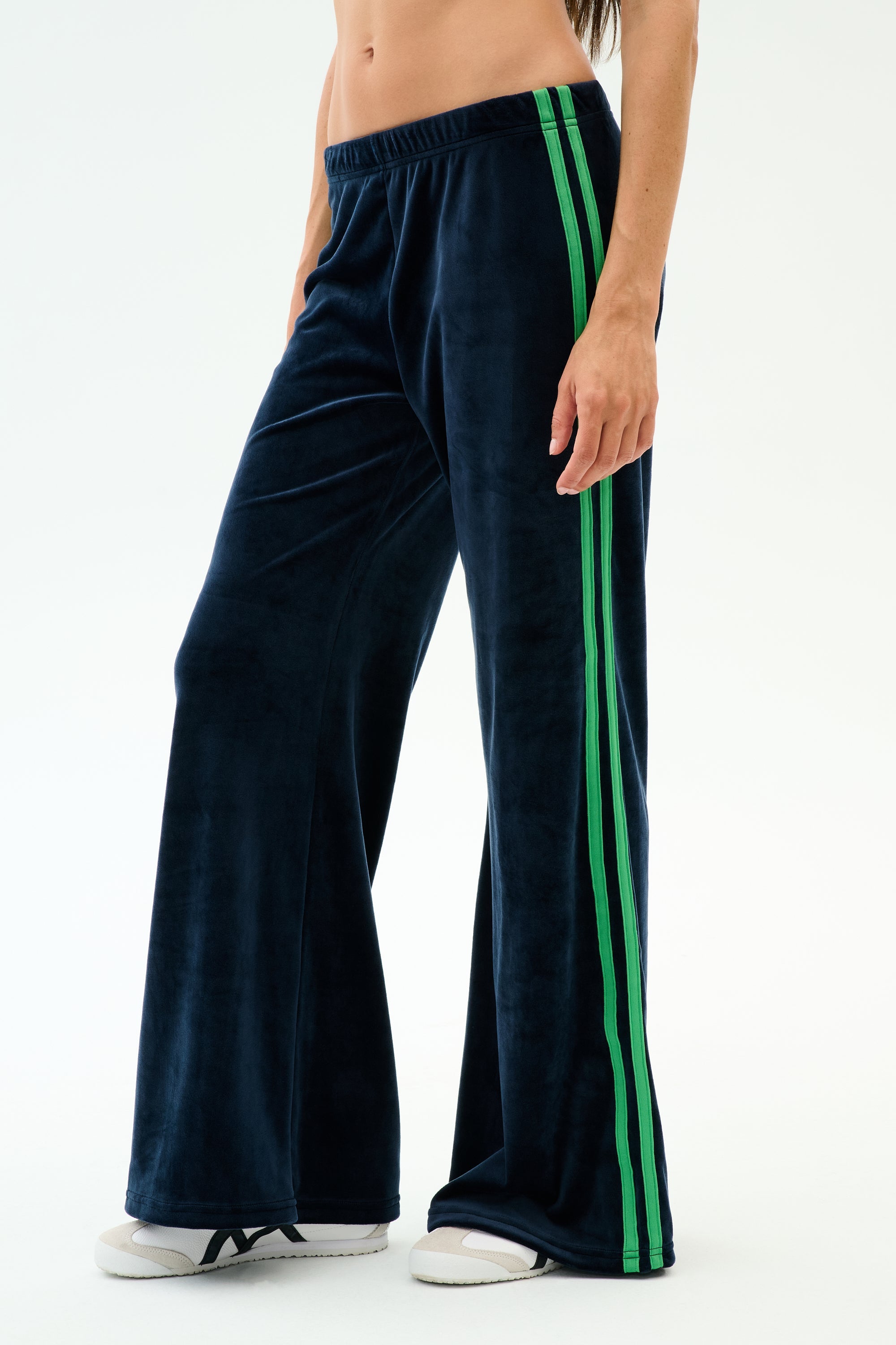 Heritage Velour Pant - Indigo/Grass