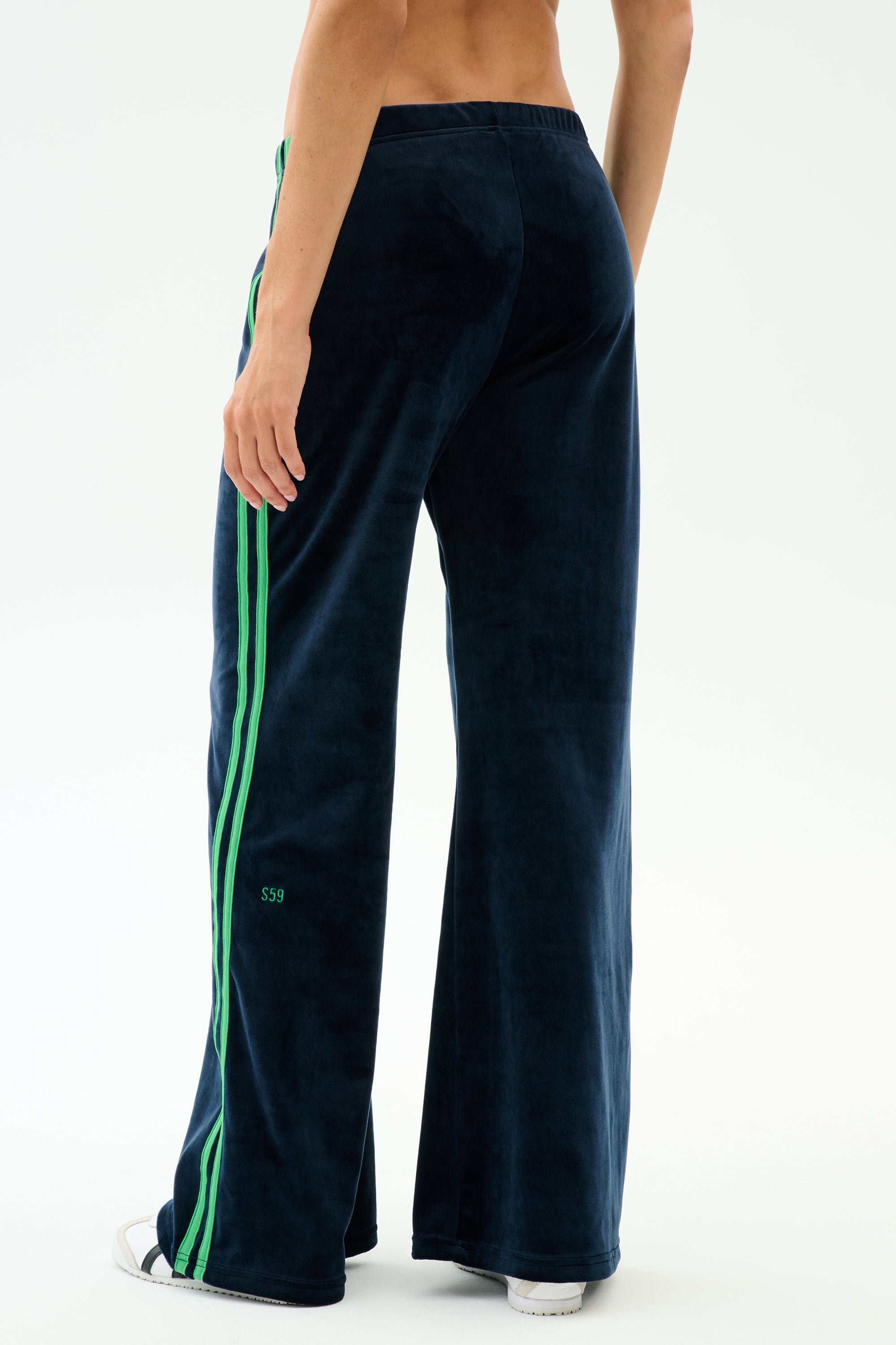 Heritage Velour Pant - Indigo/Grass