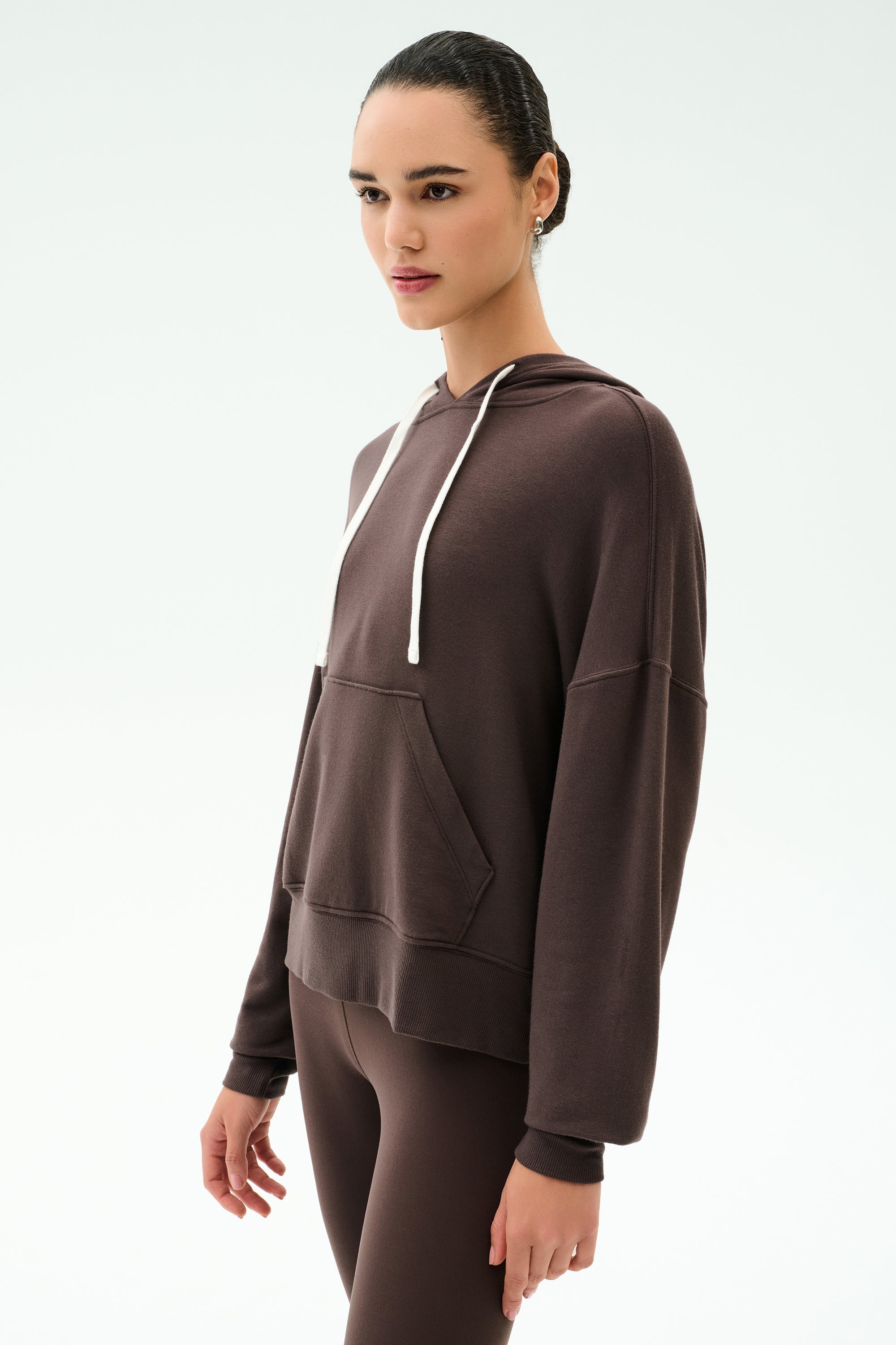 Joey Long Sleeve Hoodie - Dark Chocolate