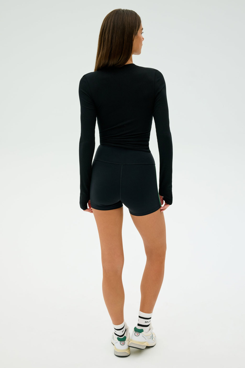 Ella Airweight High Waist Short 3.5" - Black/Arugula