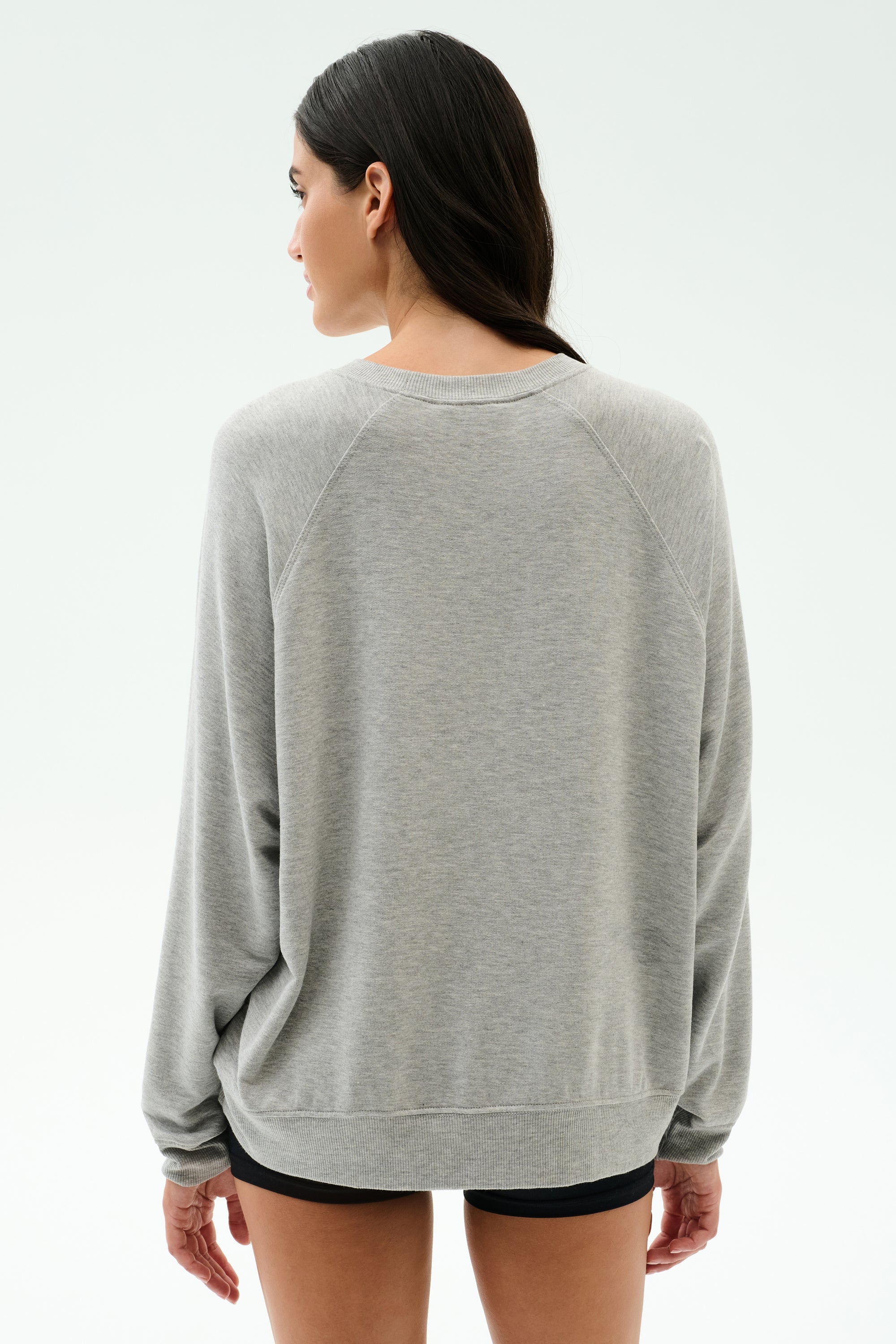 Andie Oversized Fleece Varsity Graphic Sweatshirt - Heather Grey/Splits59 Los Angeles
