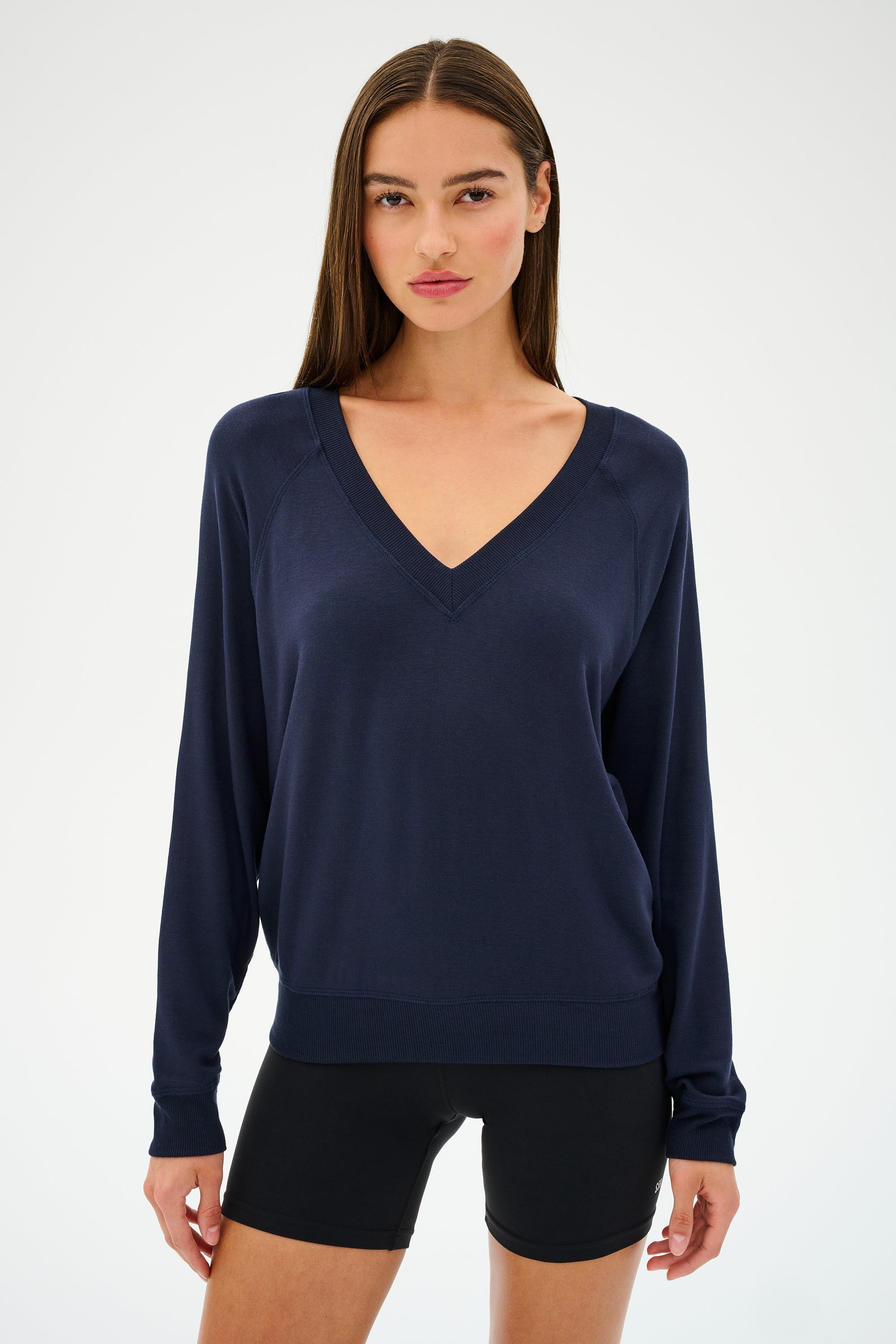Bennie Fleece V Neck Sweatshirt
