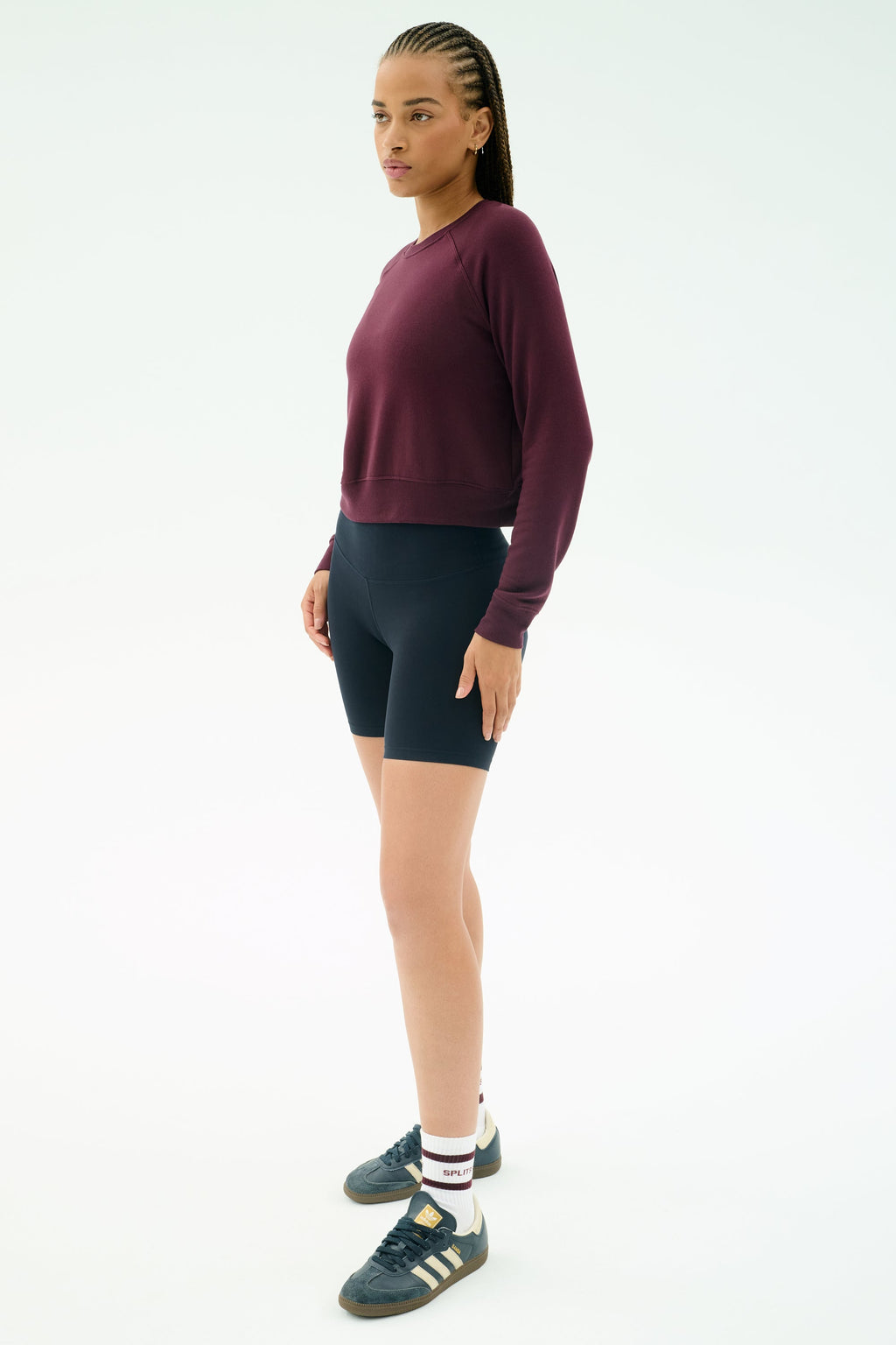 Brooks Fleece Long Sleeve Sweatshirt - Dark Cherry