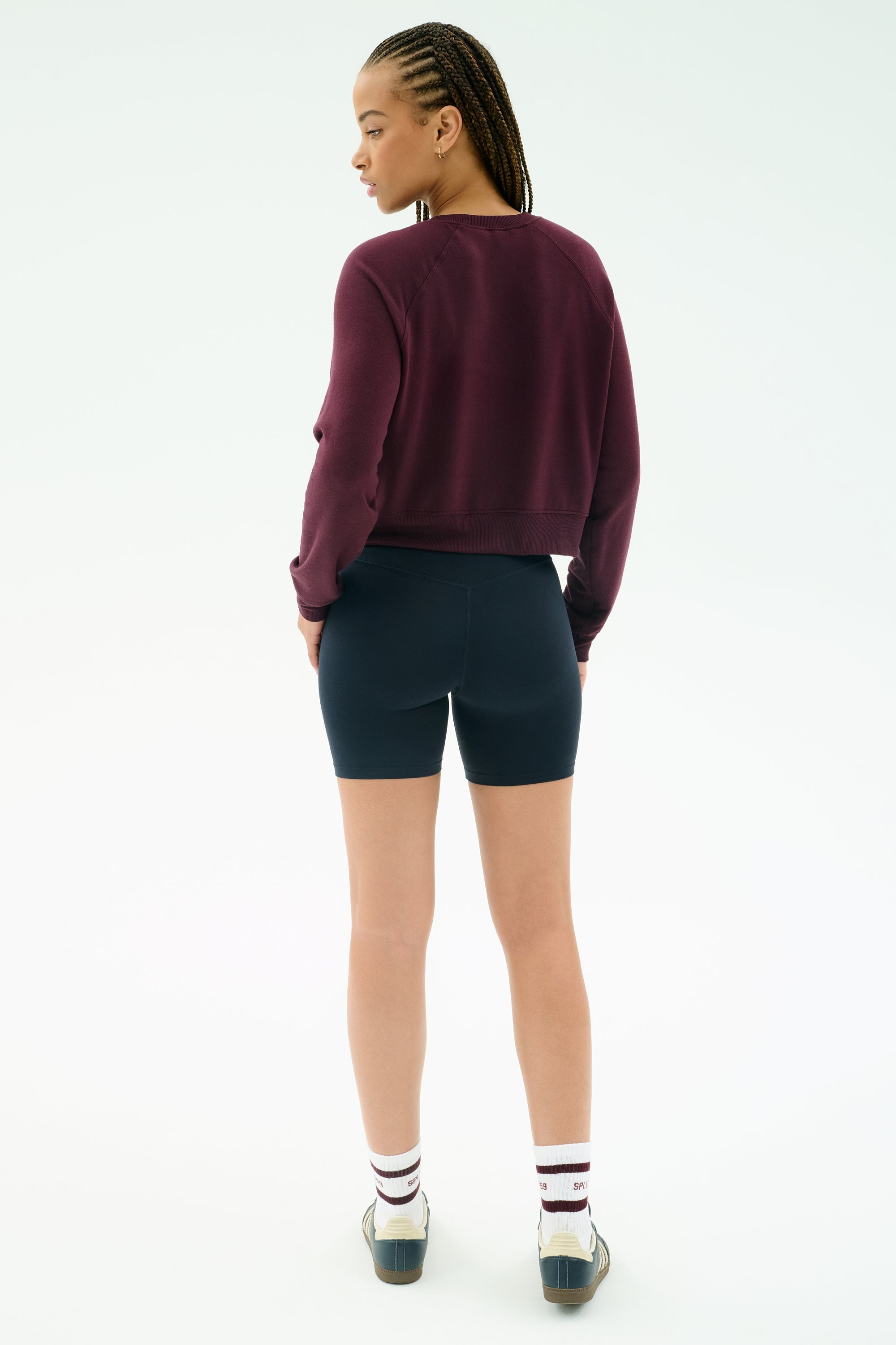 Brooks Fleece Long Sleeve Sweatshirt - Dark Cherry