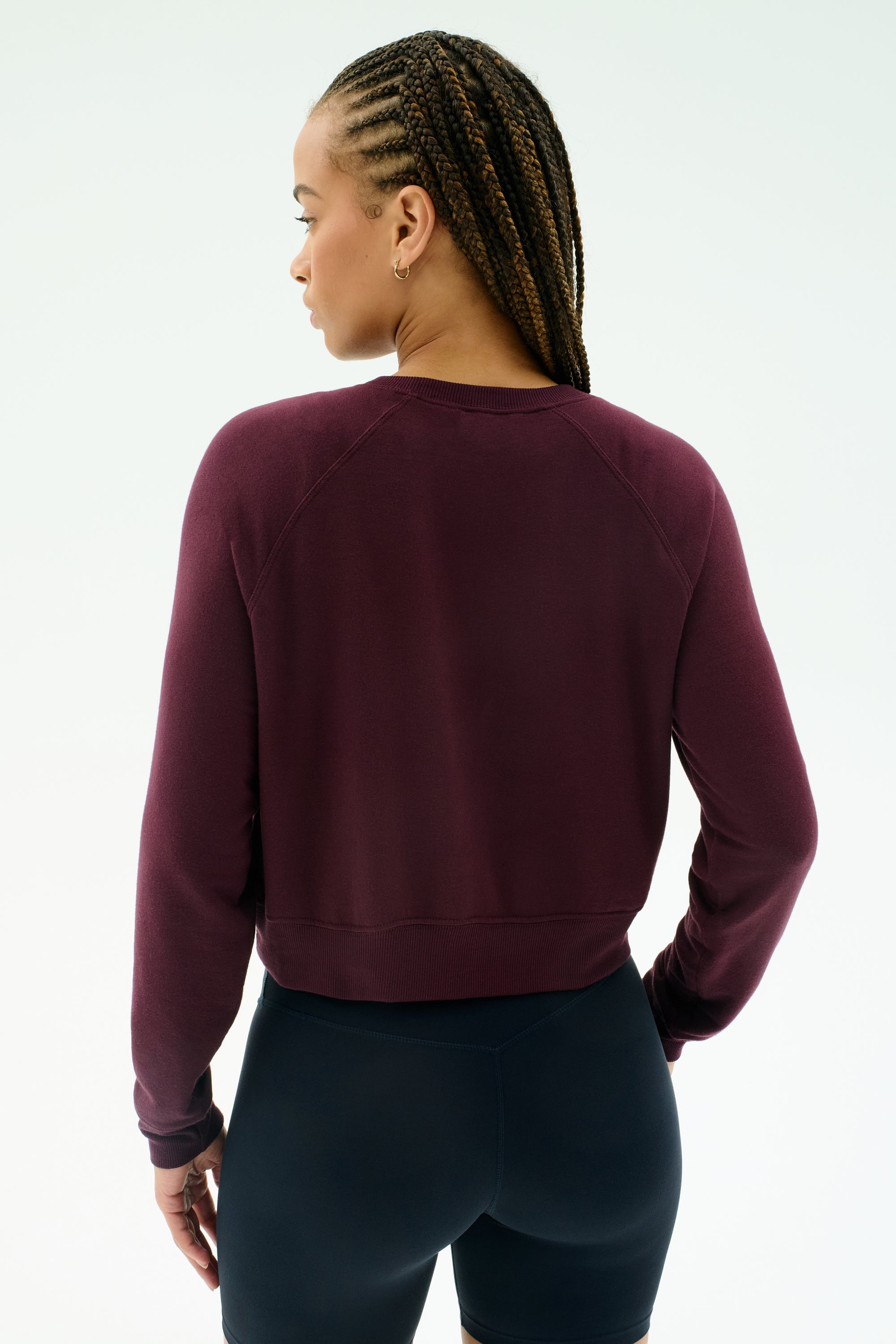 Brooks Fleece Long Sleeve Sweatshirt - Dark Cherry