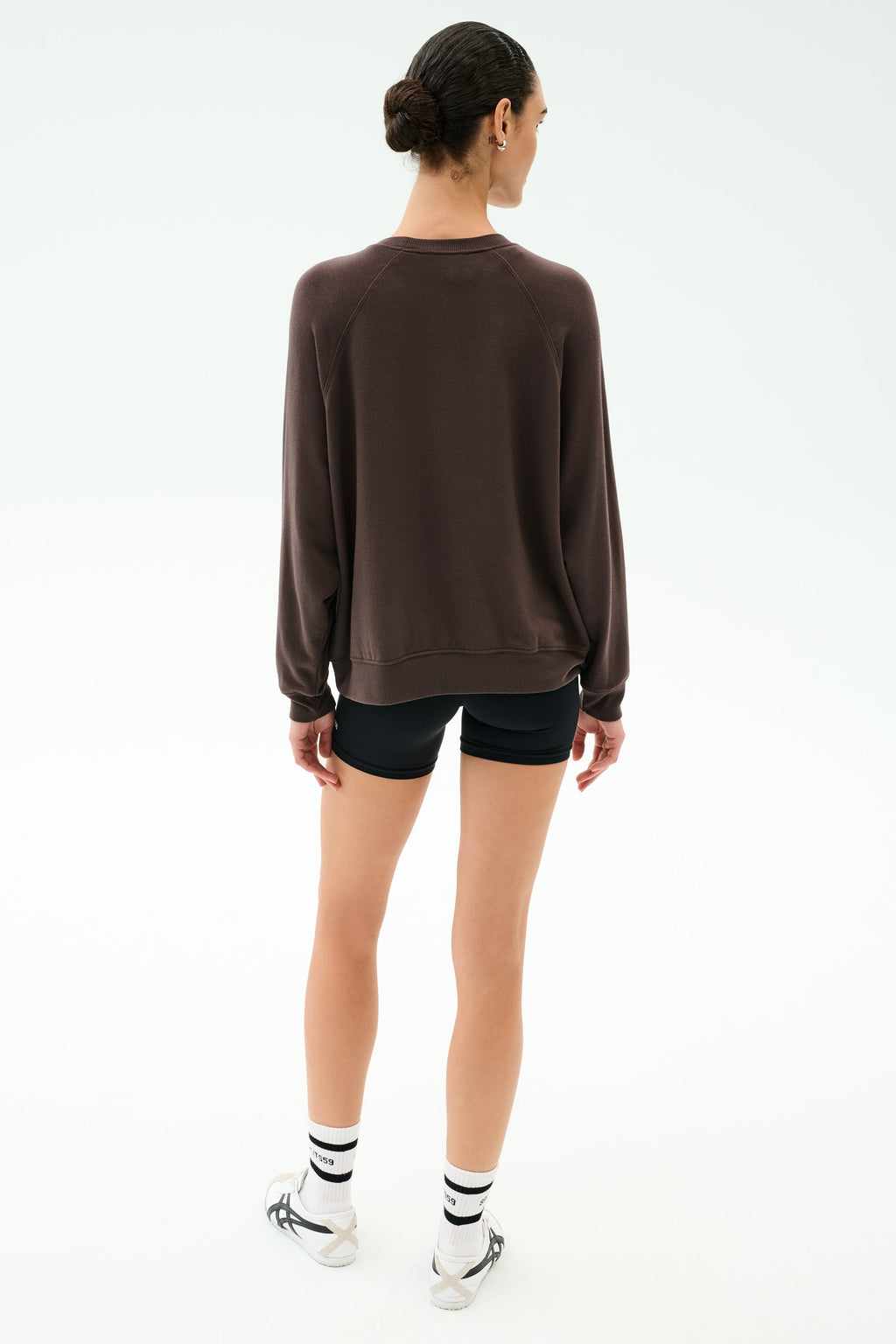 Andie Oversized Fleece Sweashirt - Dark Chocolate