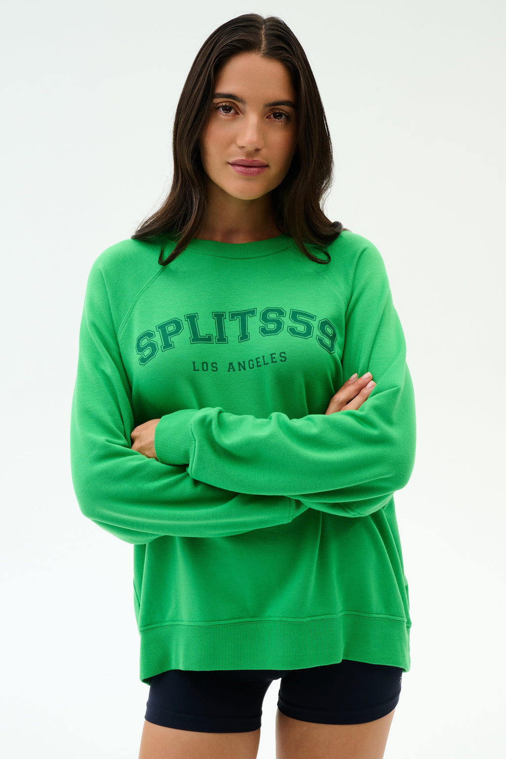 Andie Oversized Fleece Varsity Graphic Sweatshirt